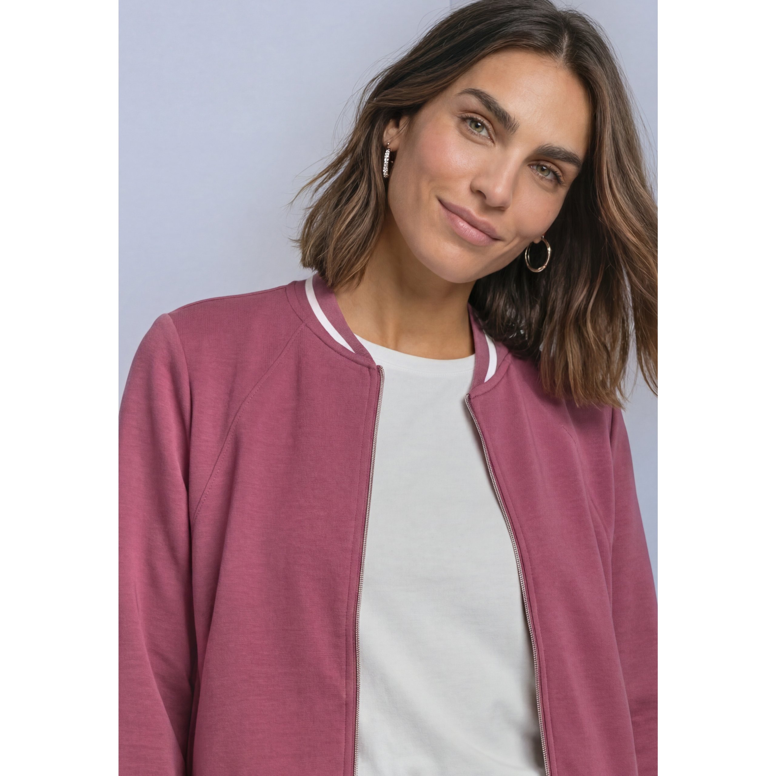 StreetOne dark blush silk look jacket - Image 6