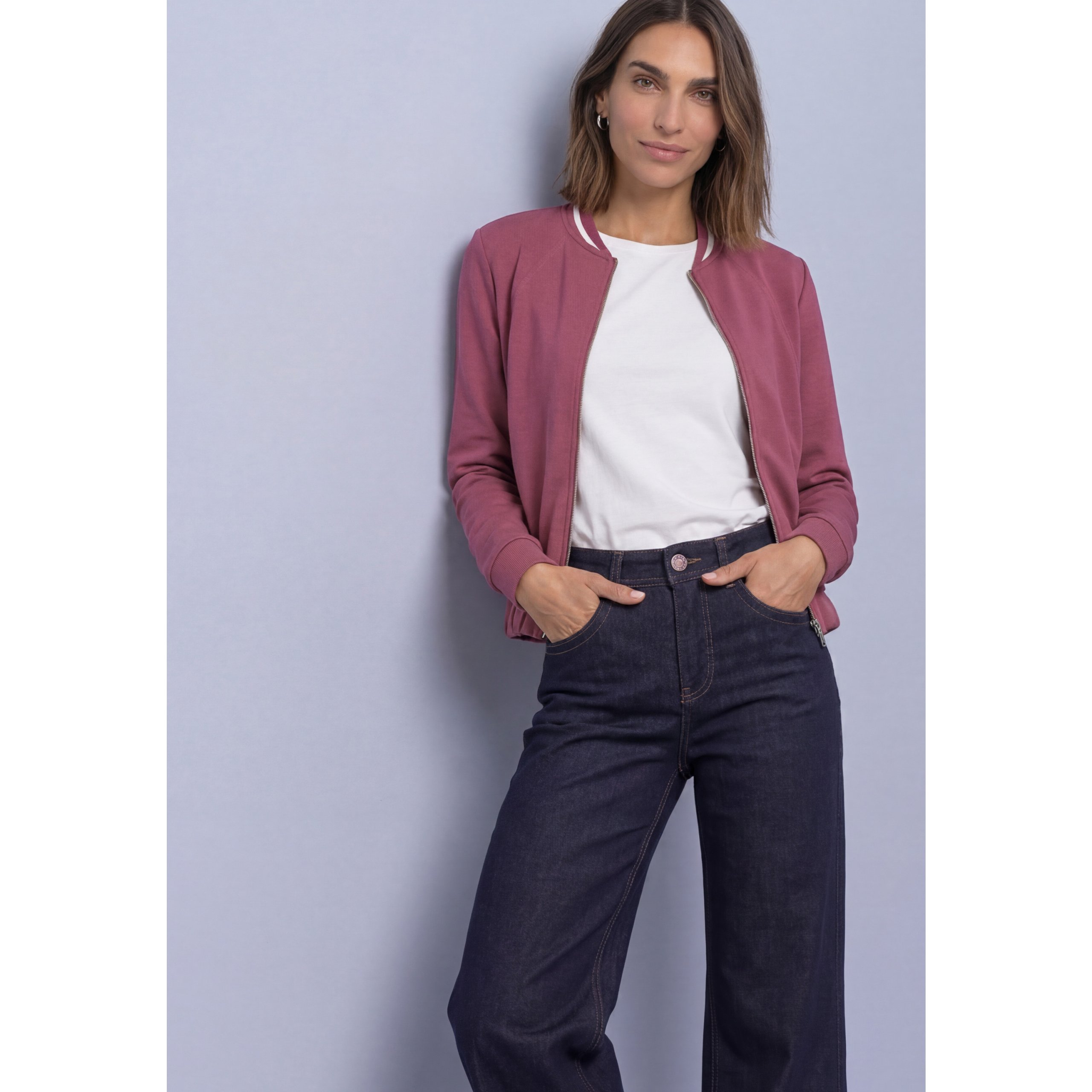 StreetOne dark blush silk look jacket - Image 7