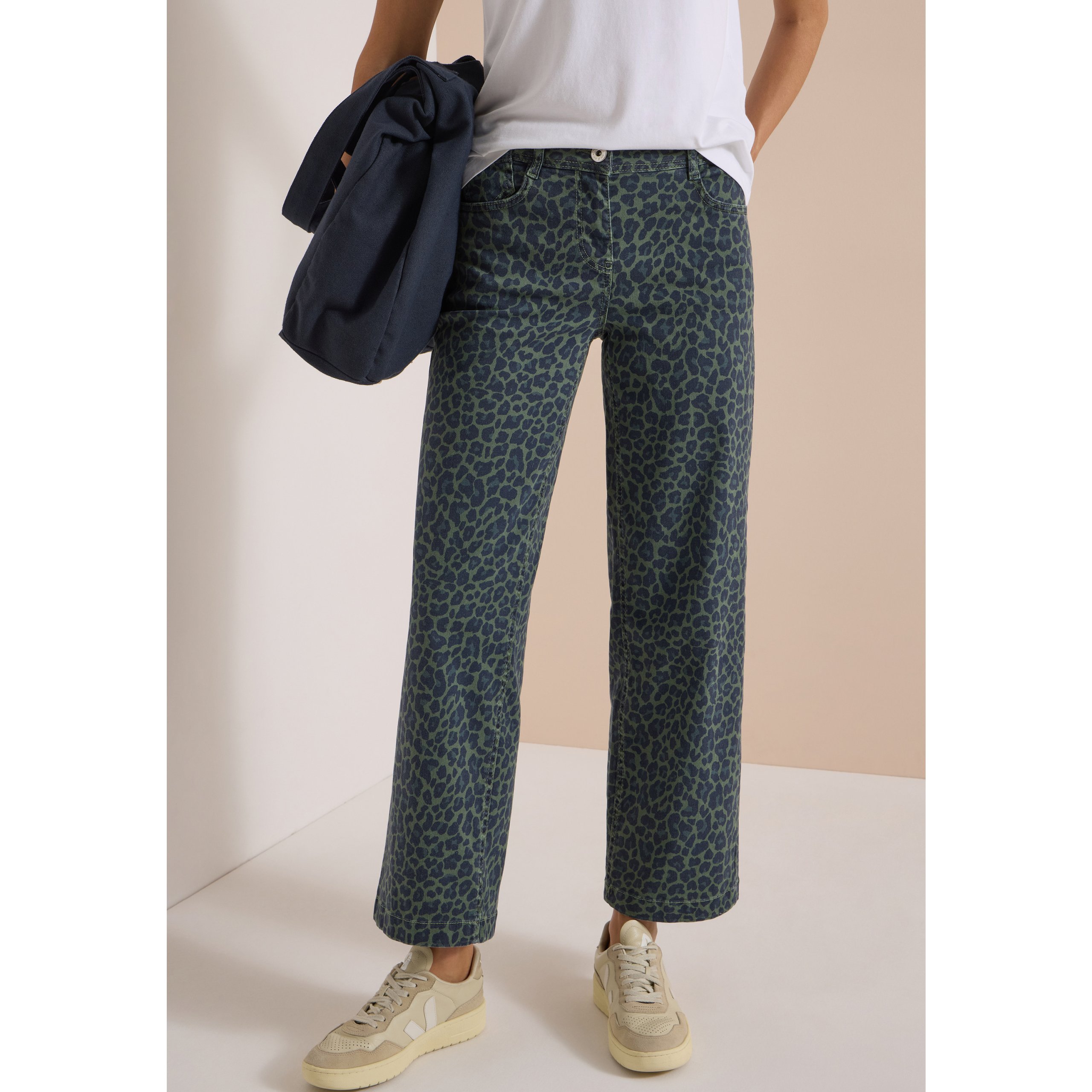 Cecil Neele Olive Wide Leg Leo Jeans
