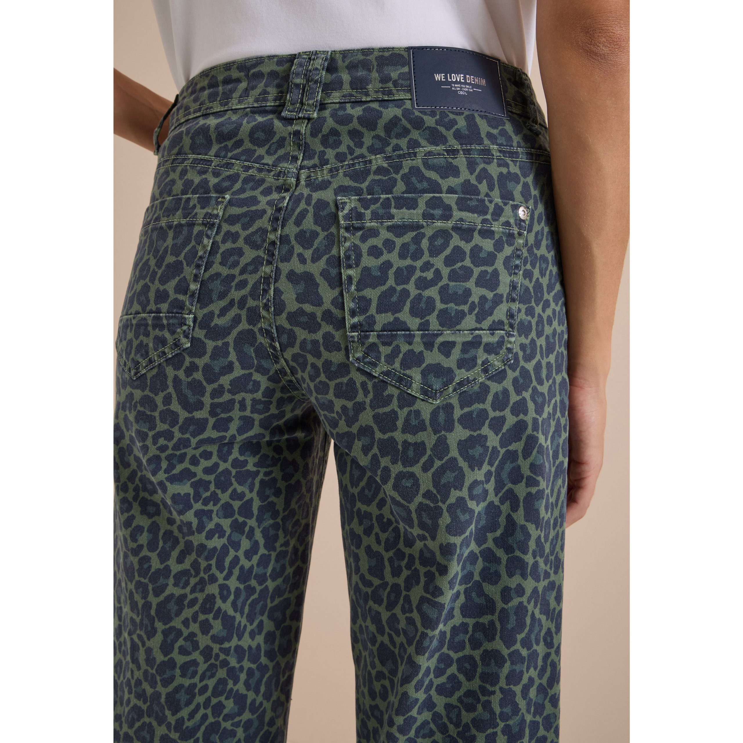 Cecil Neele Olive Wide Leg Leo Jeans - Image 5