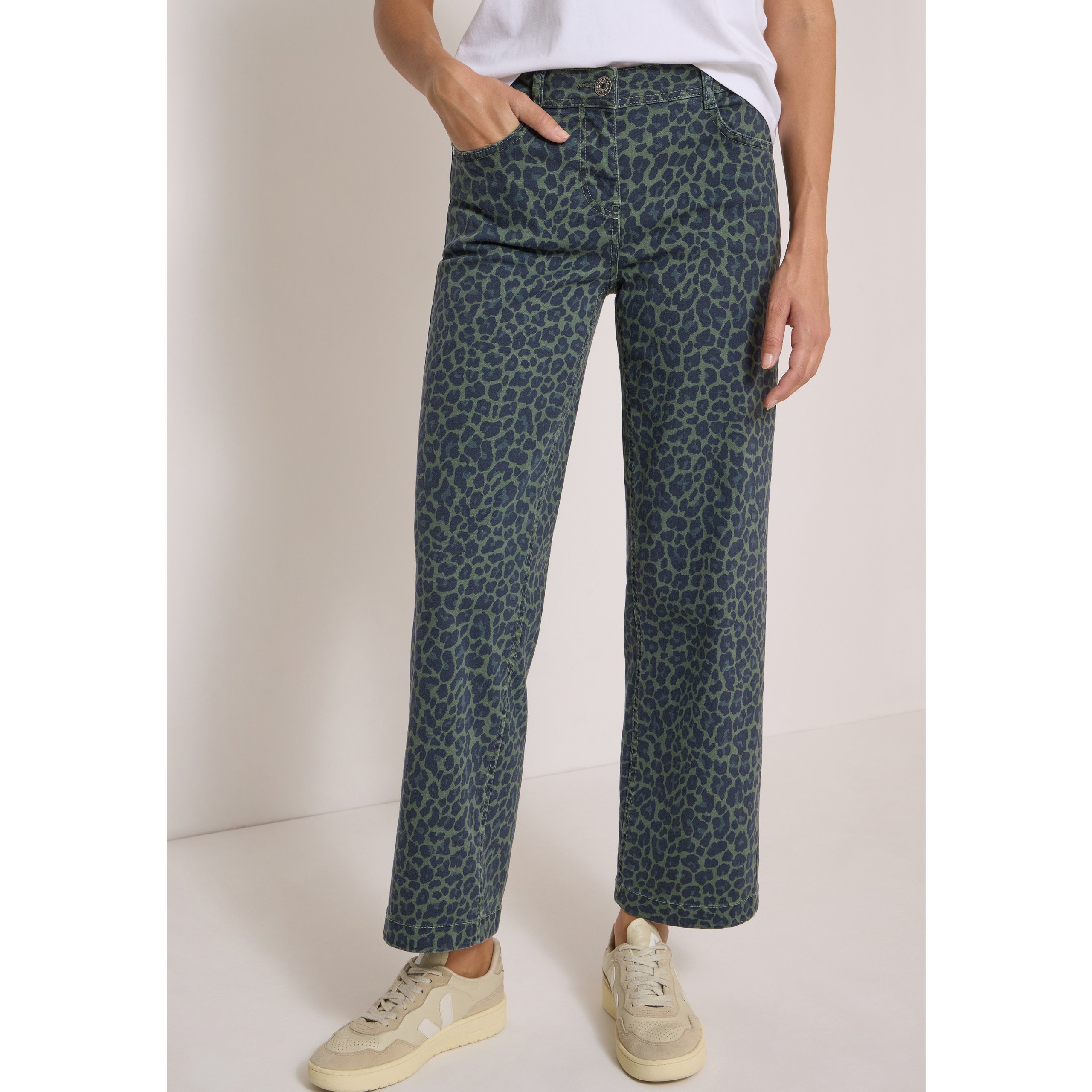 Cecil Neele Olive Wide Leg Leo Jeans - Image 6
