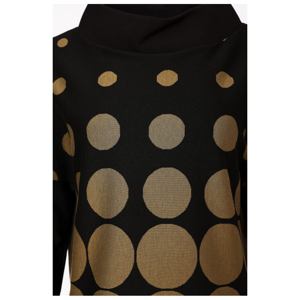 Naya Spot Border Print High Neck Top - Image 4