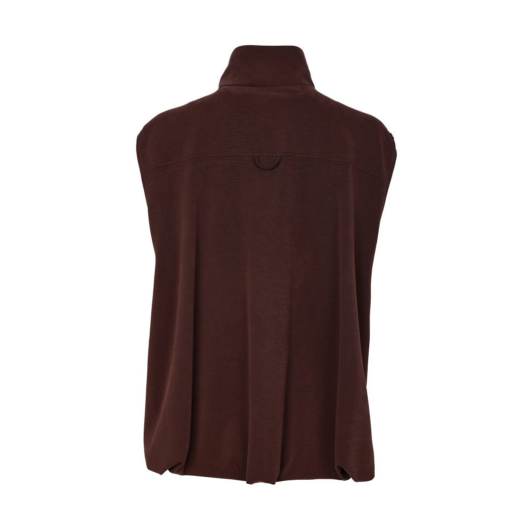 Naya Puff Ball Hem Zip Waistcoat With Contrast Pockets - Image 6