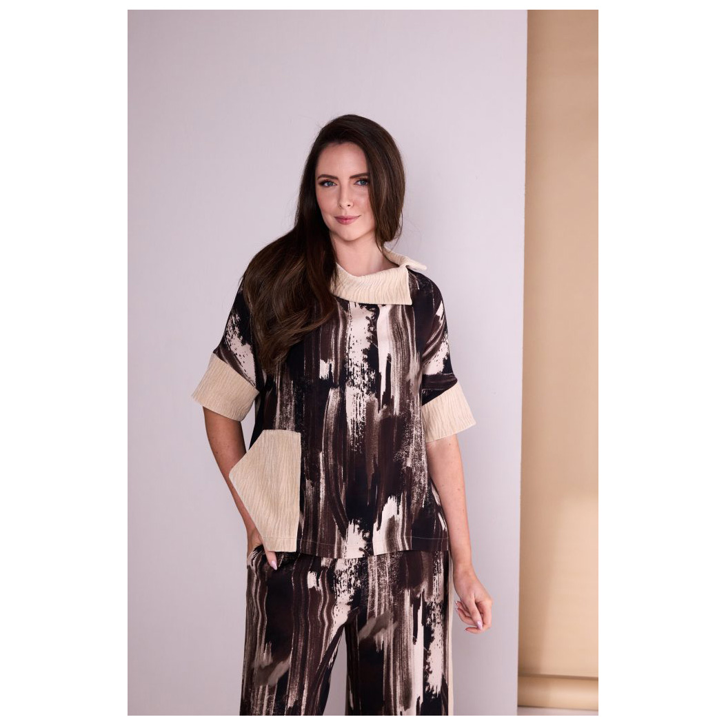 Ora Choc Print Top
