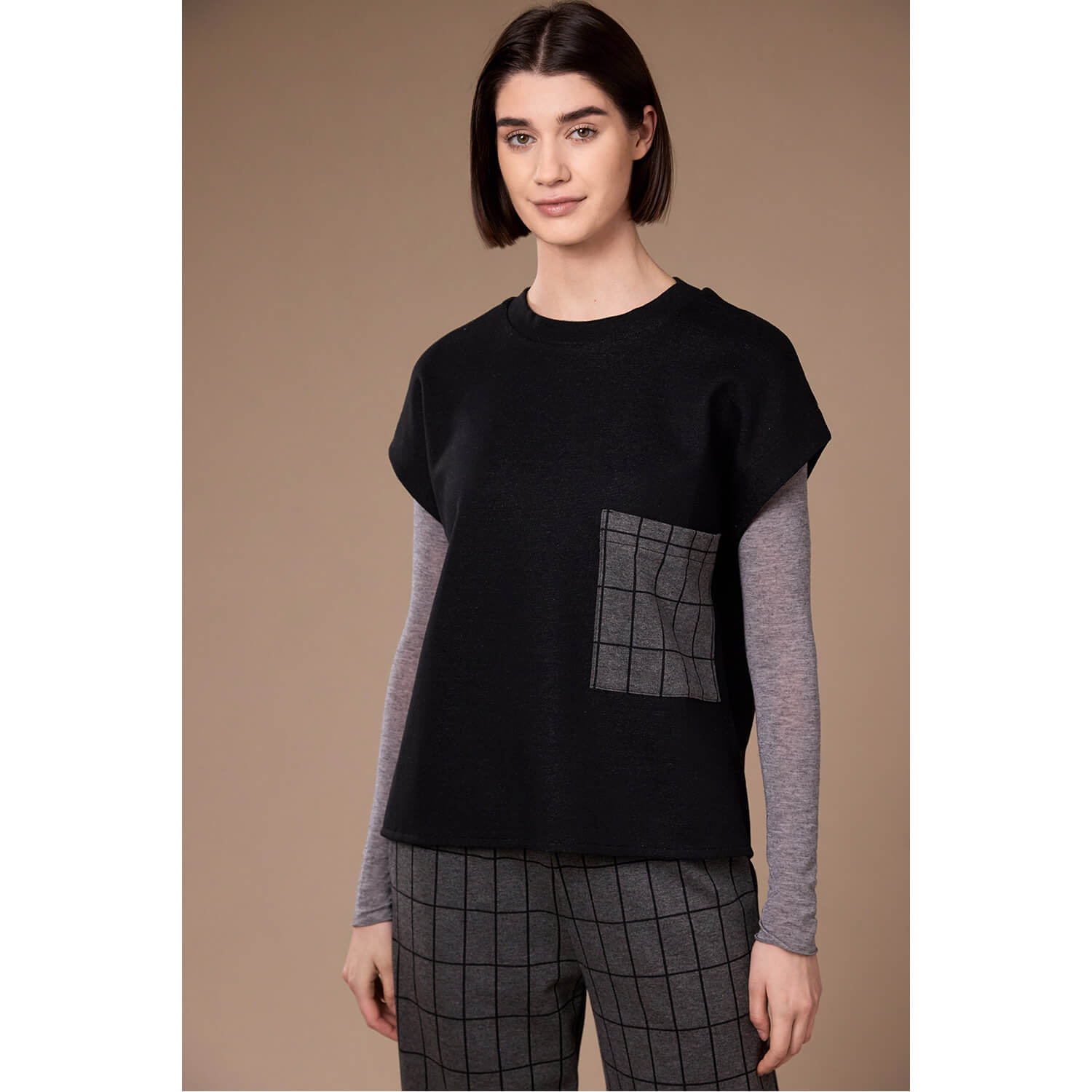 Peruzzi Grid Tabard Top