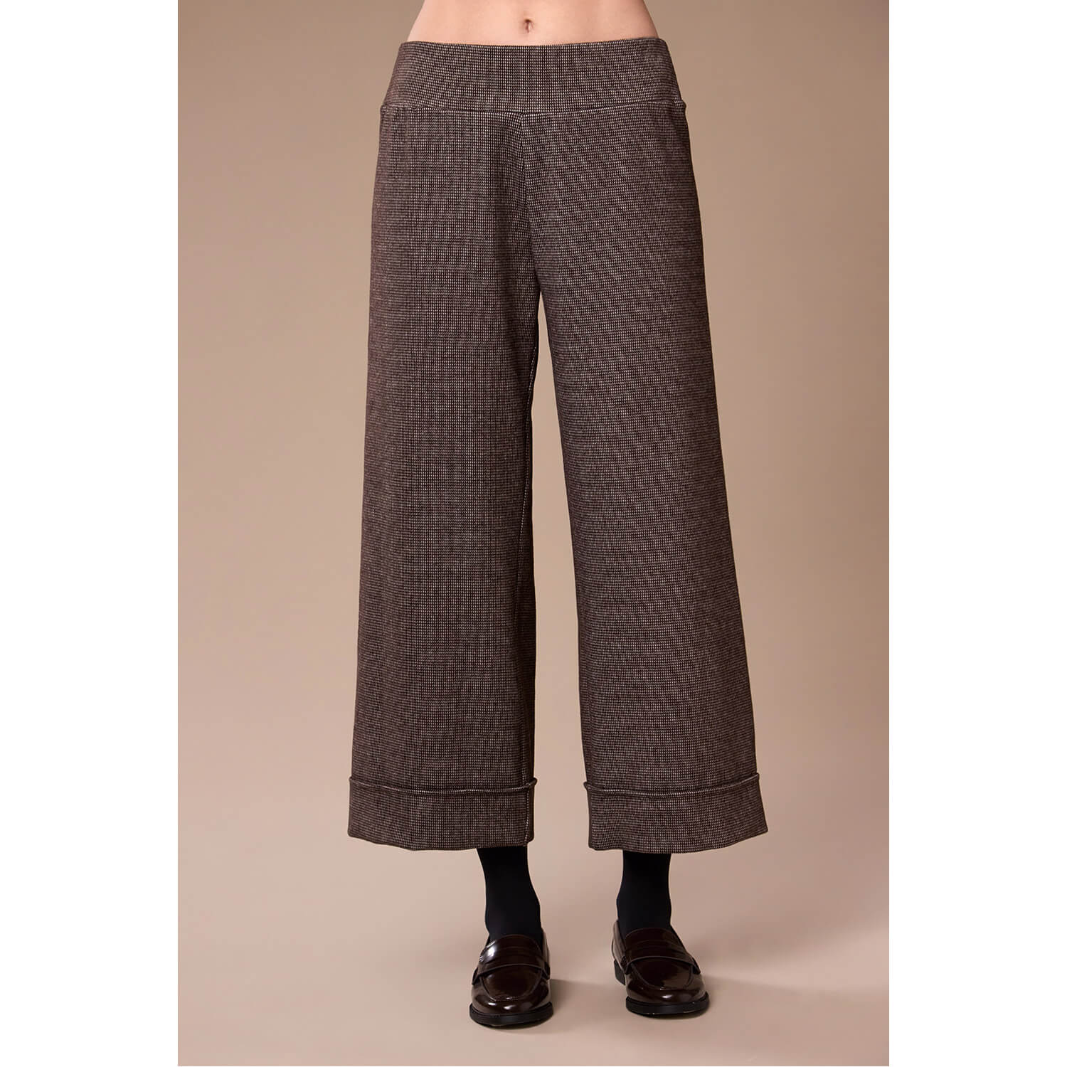 Peruzzi Houndstooth Brown Trouser