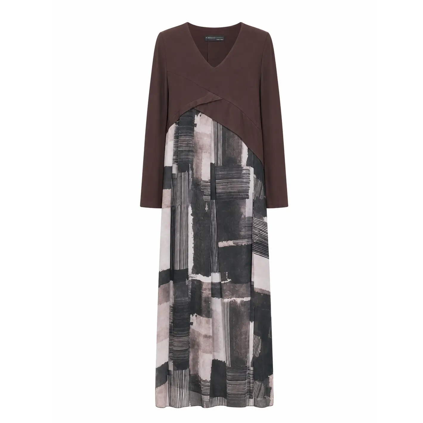 Peruzzi Brown Mix Tulle Dress