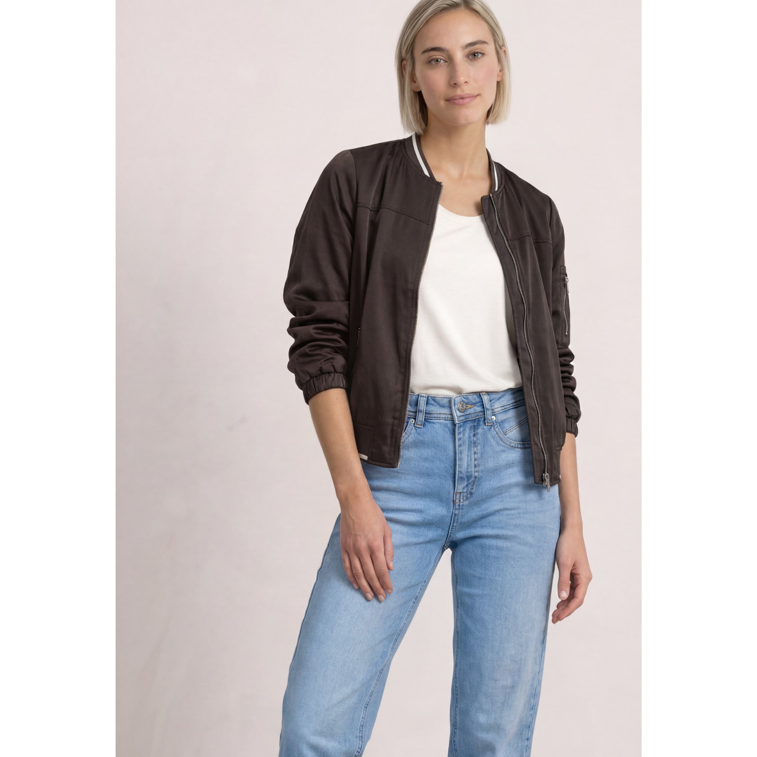 Street One Brown Satin Blouson