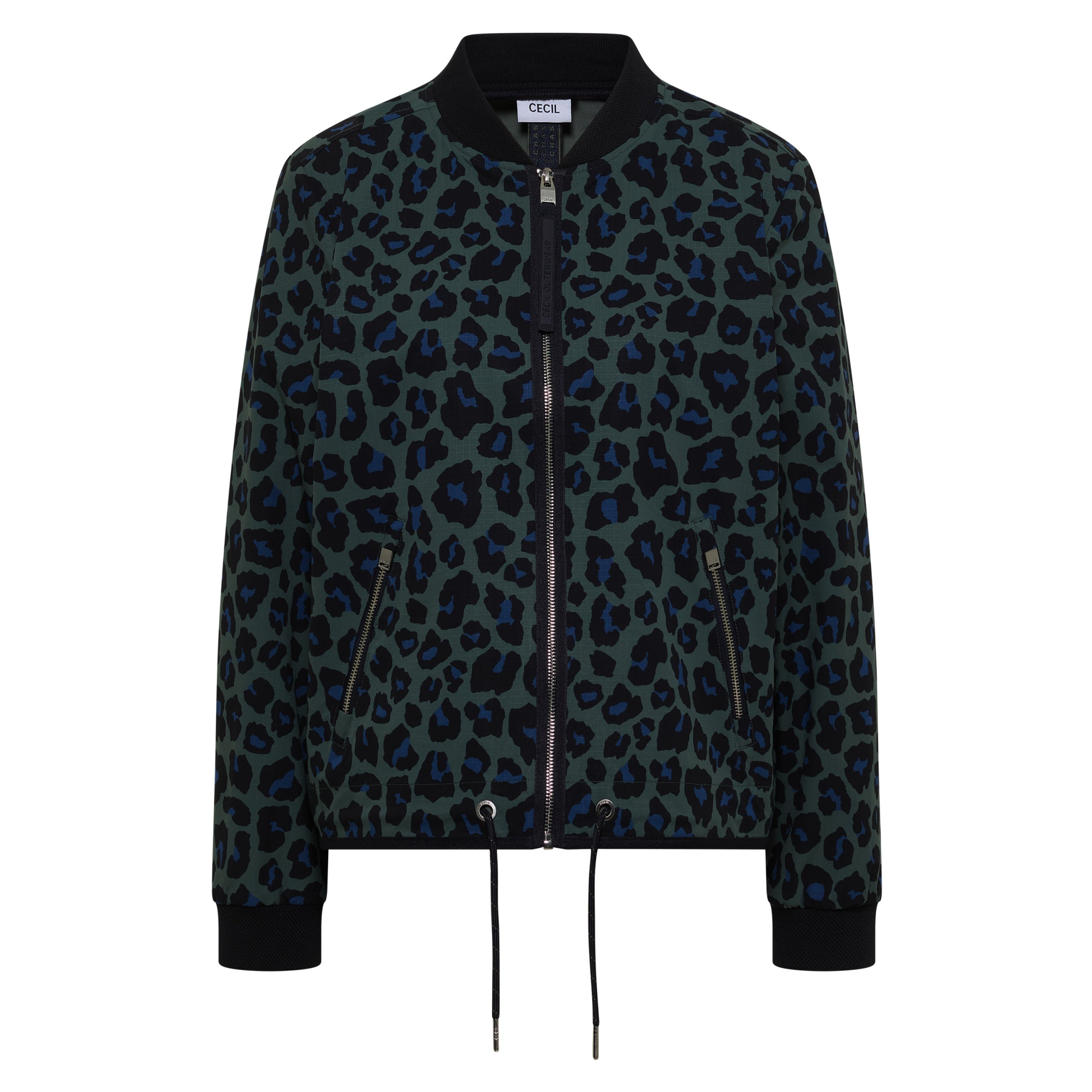 Cecil olive blouson with leopard pattern - Image 4