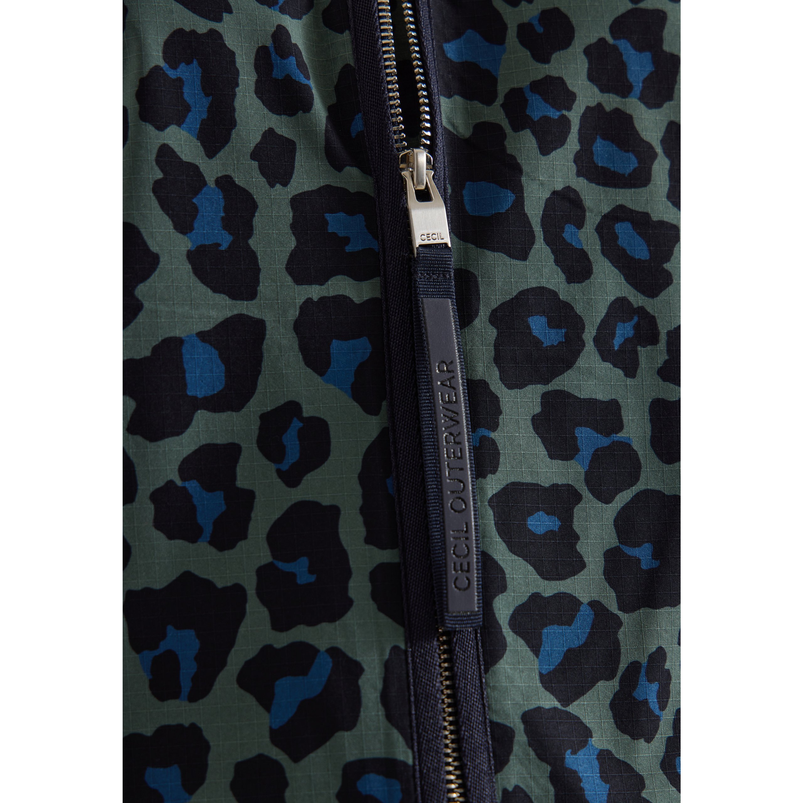 Cecil olive blouson with leopard pattern - Image 6