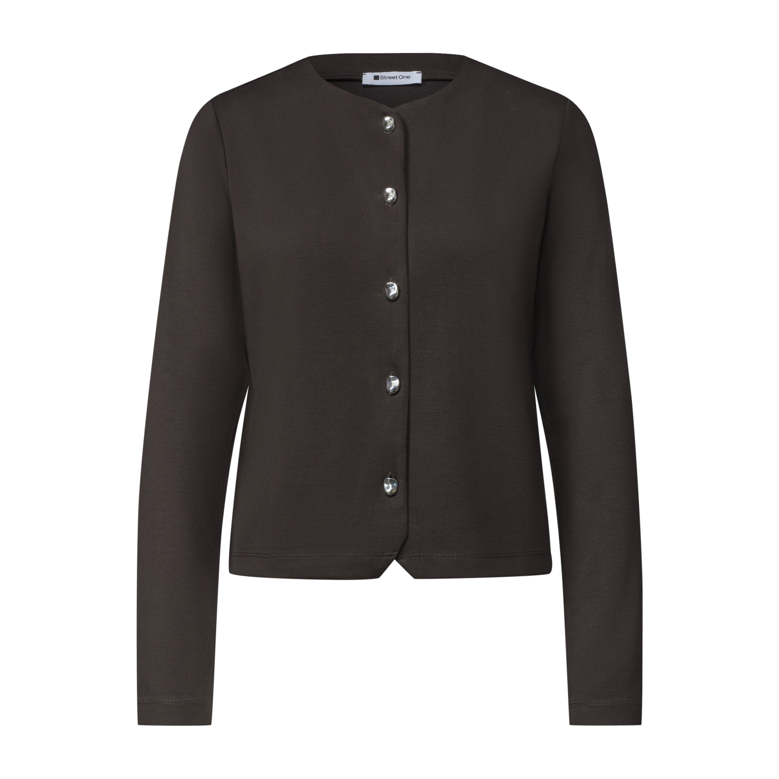 Street One Brown Cardigan with Decorative Buttons - Image 4