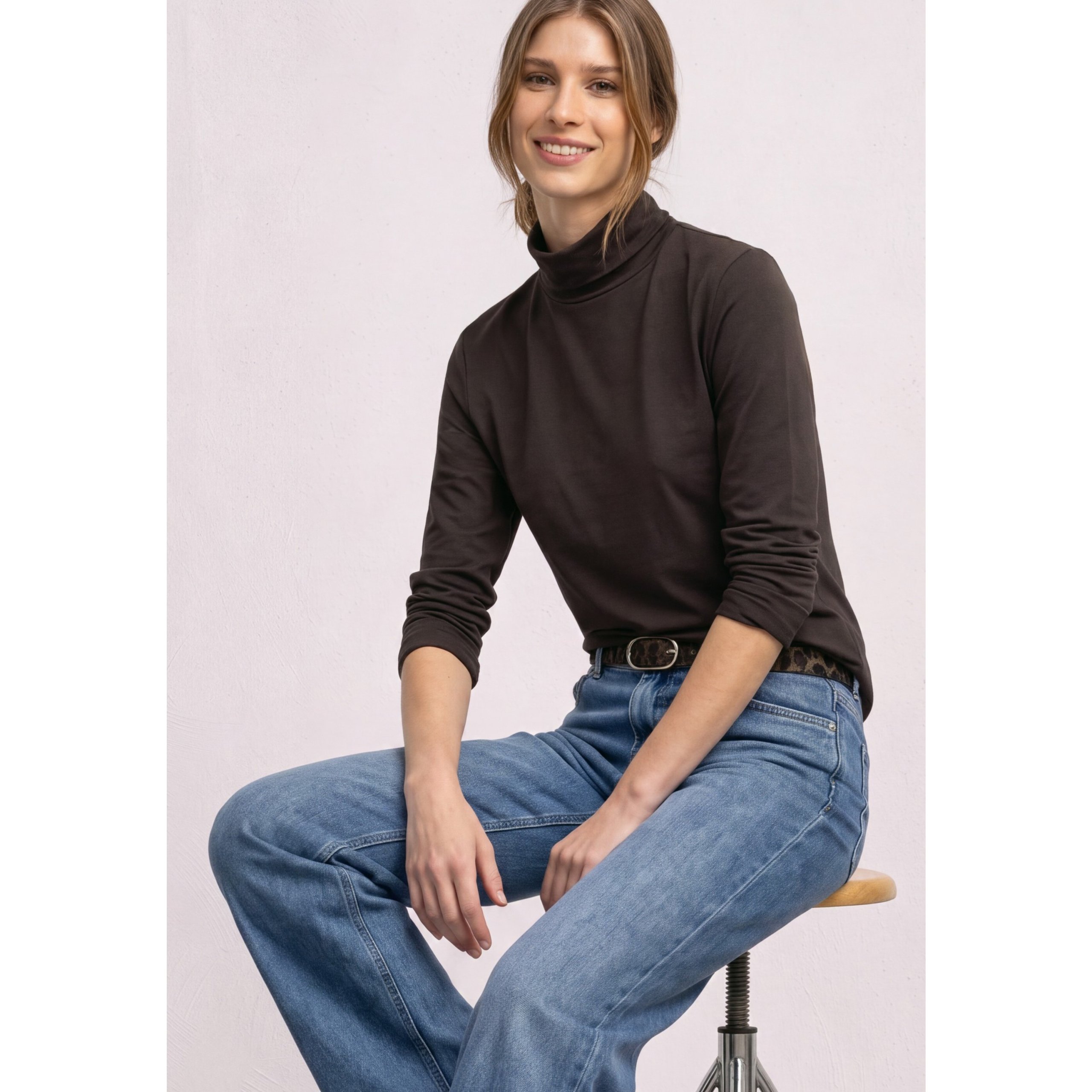 Street One Brown Roll Neck Jumper