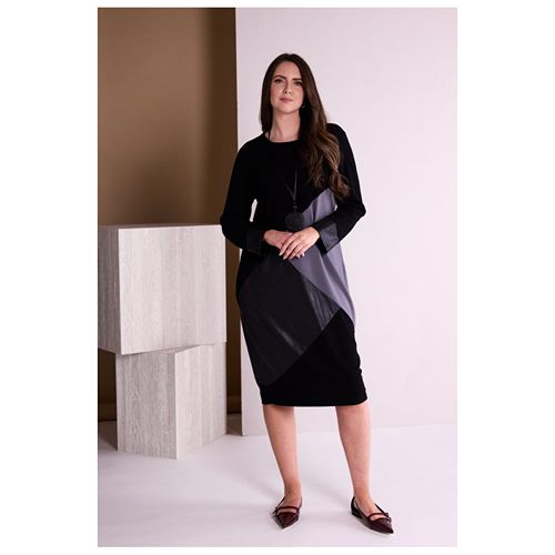 Ora Roundneck Contrast Dress