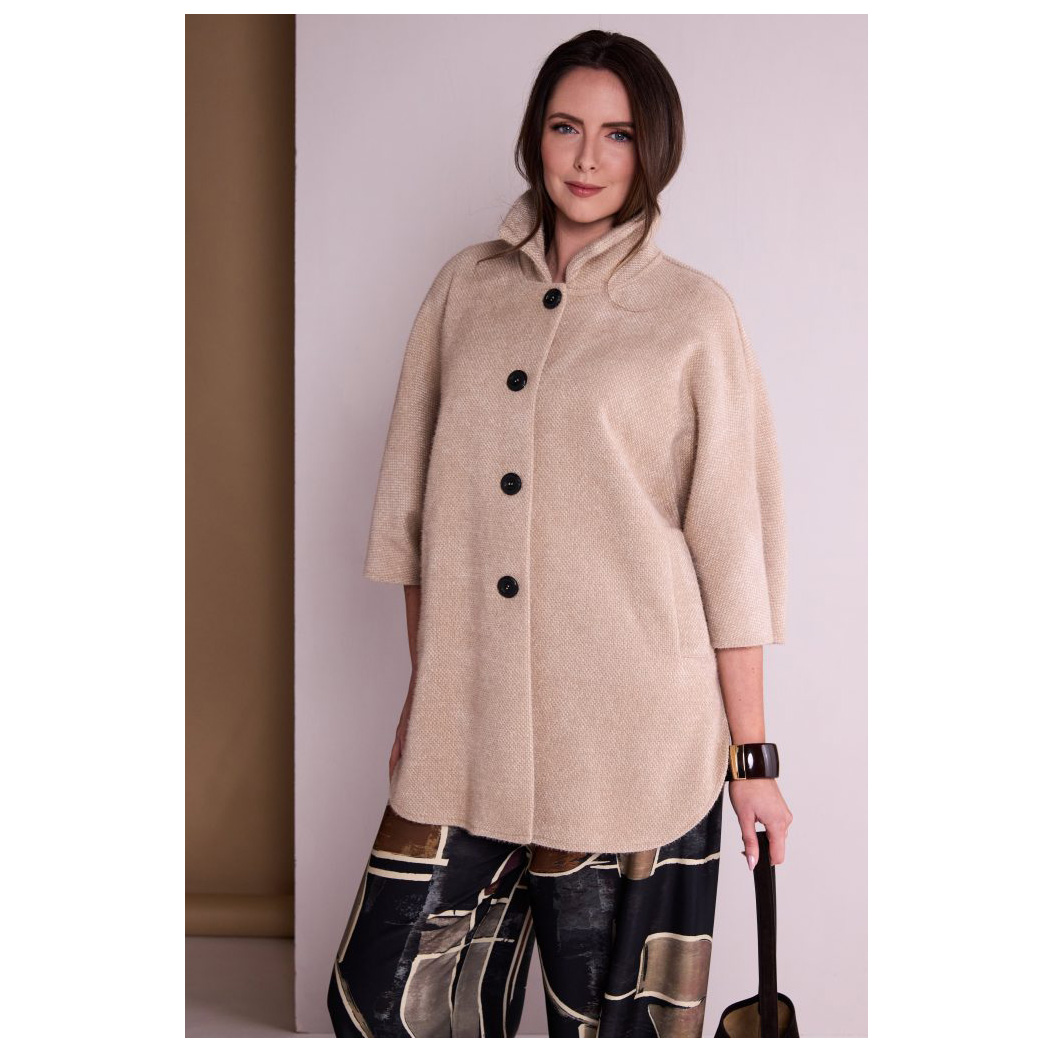 Ora Oatmeal Soft Batwing Jacket - Image 2