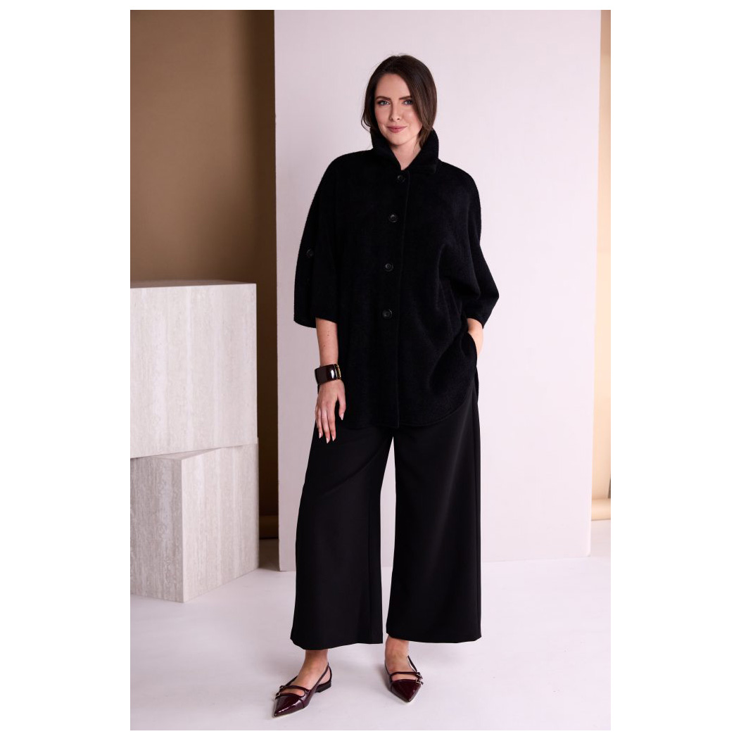 Ora Black Soft Batwing Jacket