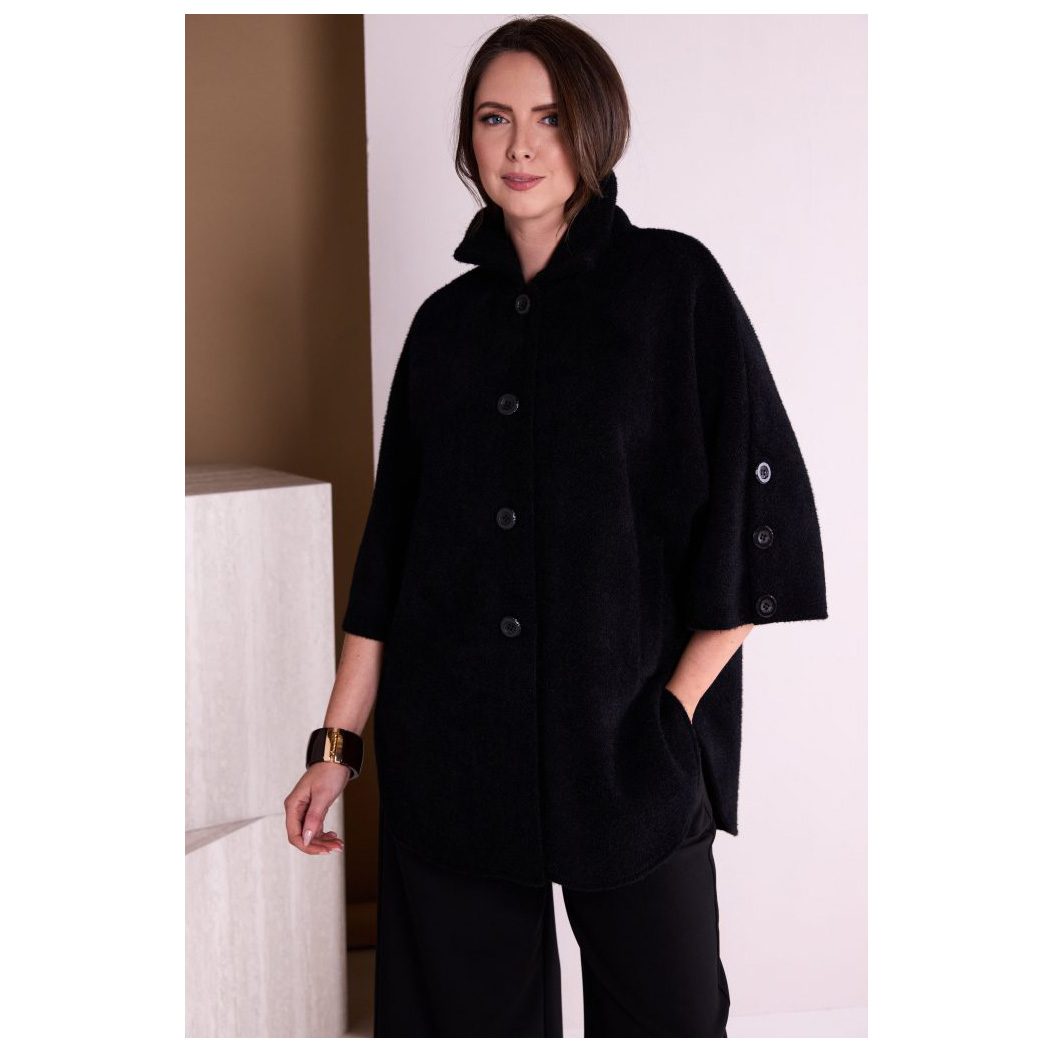 Ora Black Soft Batwing Jacket - Image 3