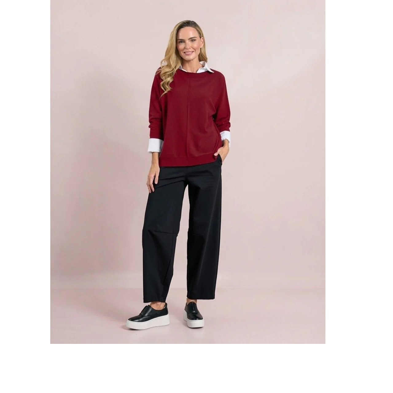 Deck Bordeaux Centre Seam Knit