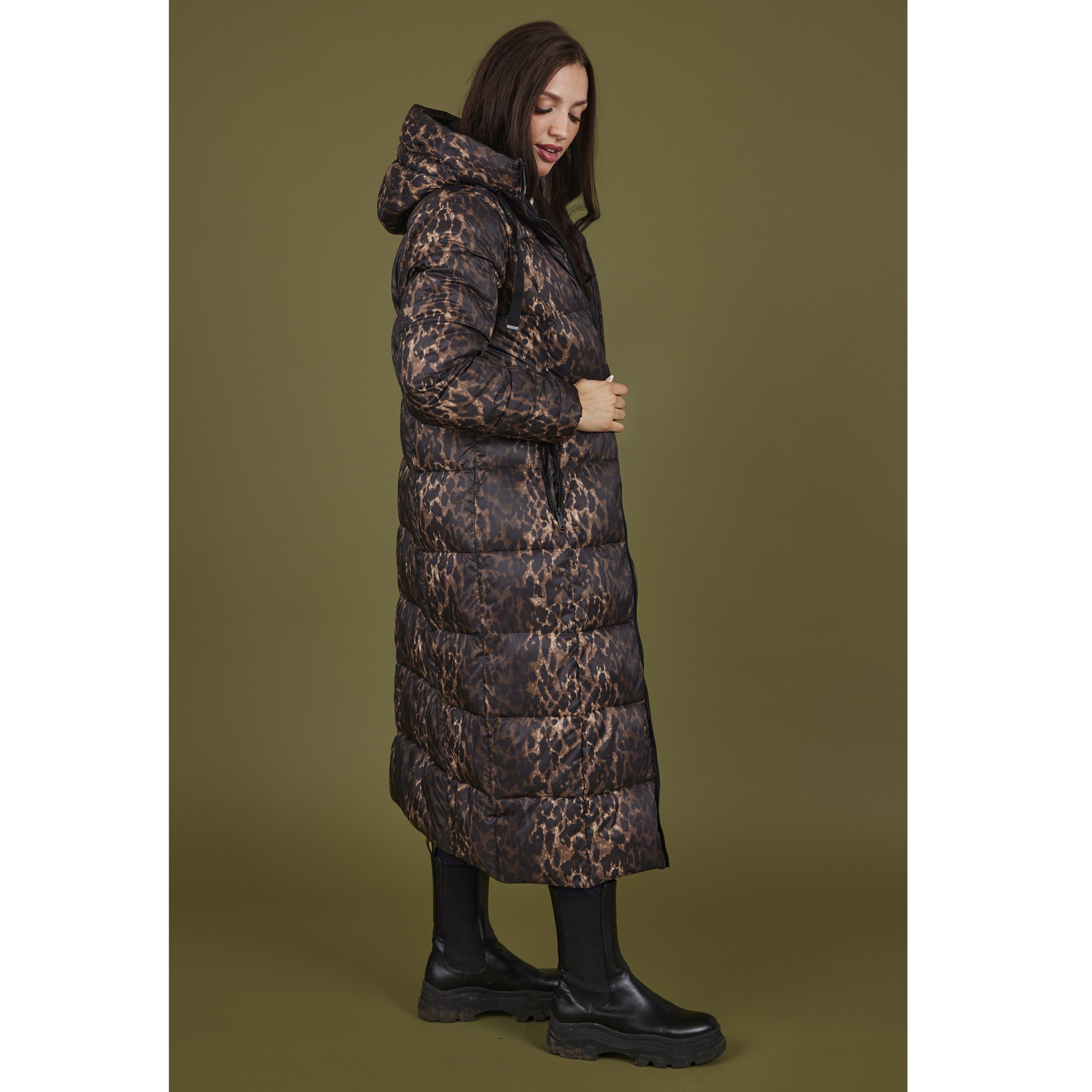Normann Brown Print Coat - Image 5