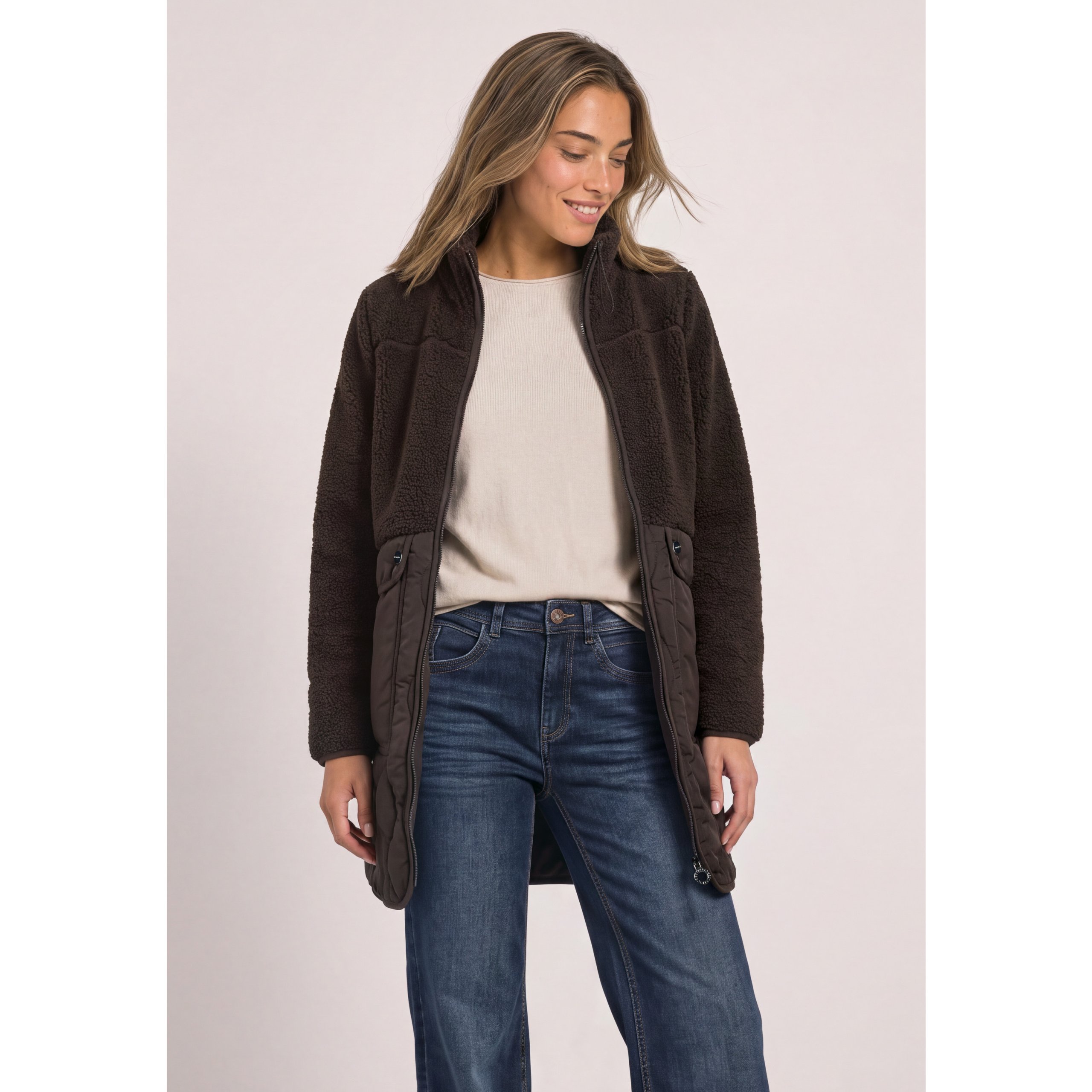 Street One Coat With Textured Mix