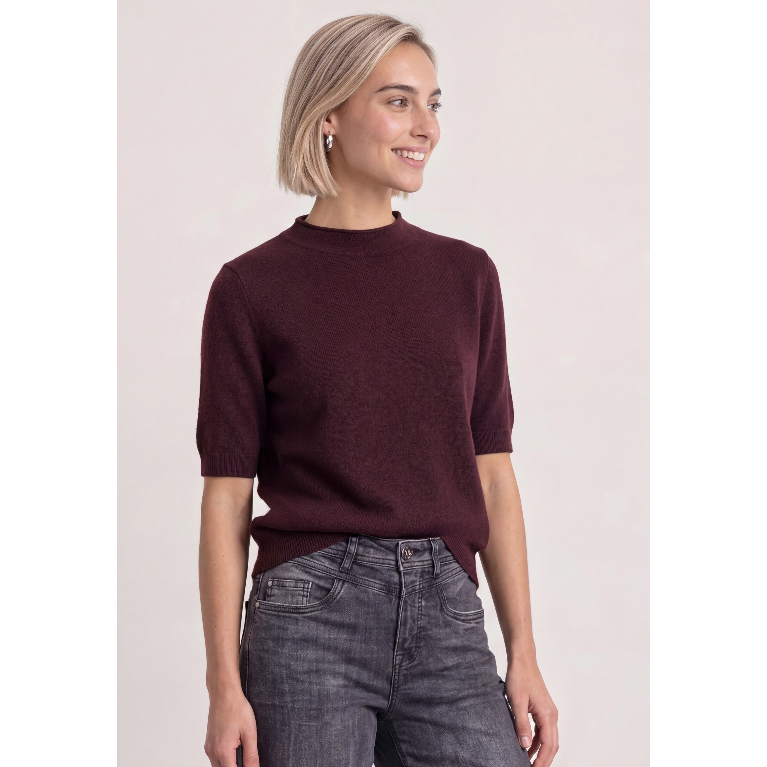 StreetOne Wine Short Sleeve Sweater