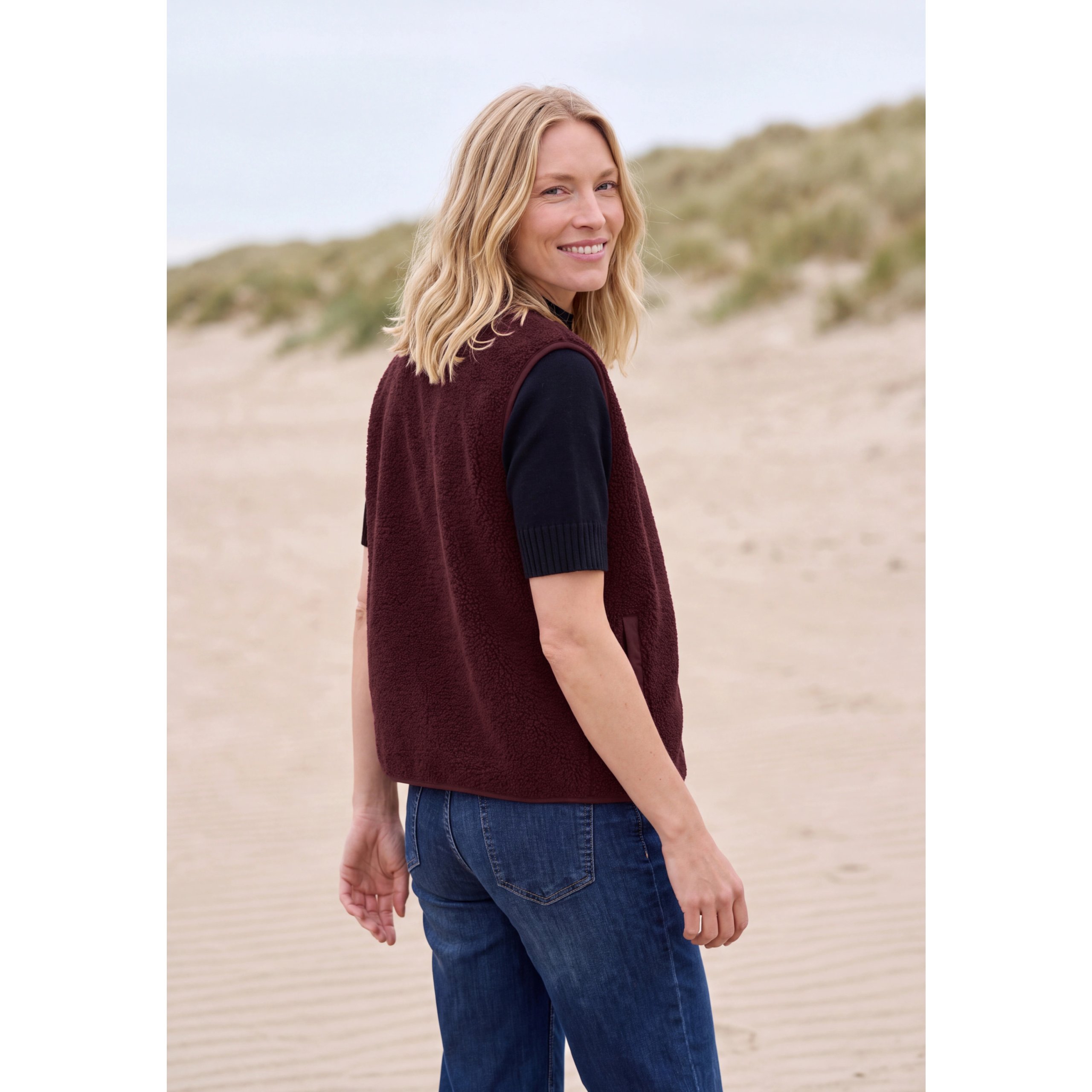 Cecil Teddy Vest With Softshell Details