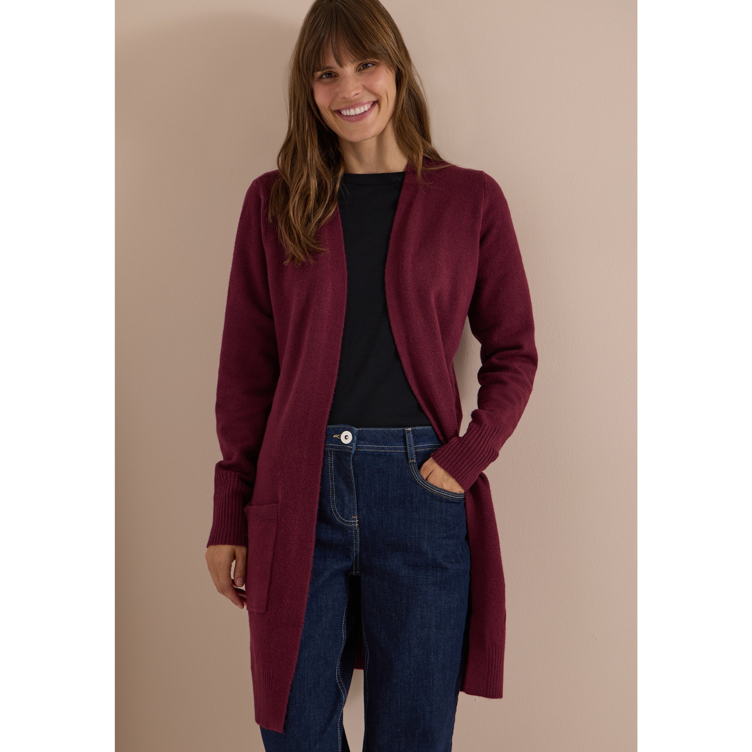 Cecil red wine long cardi - Image 2