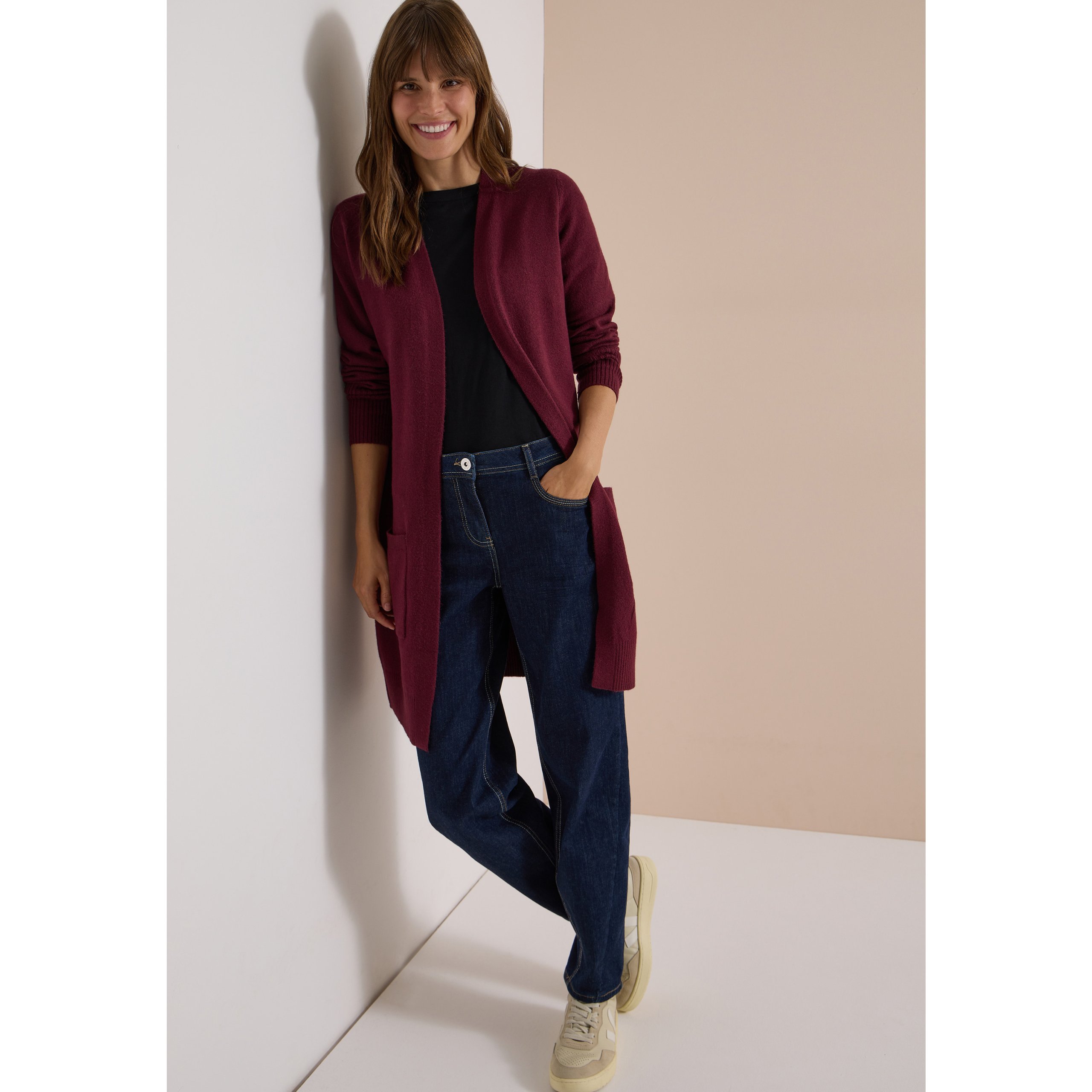 Cecil red wine long cardi - Image 4
