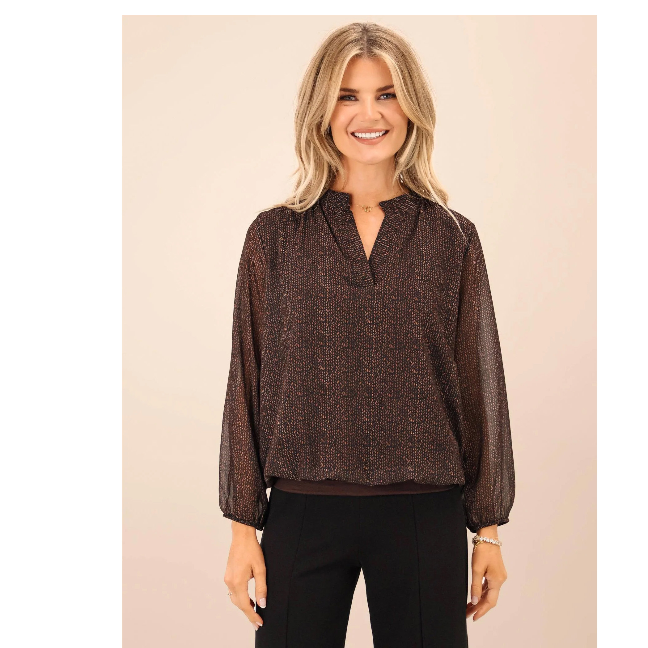 Kate & Pippa Chocolate Band Top