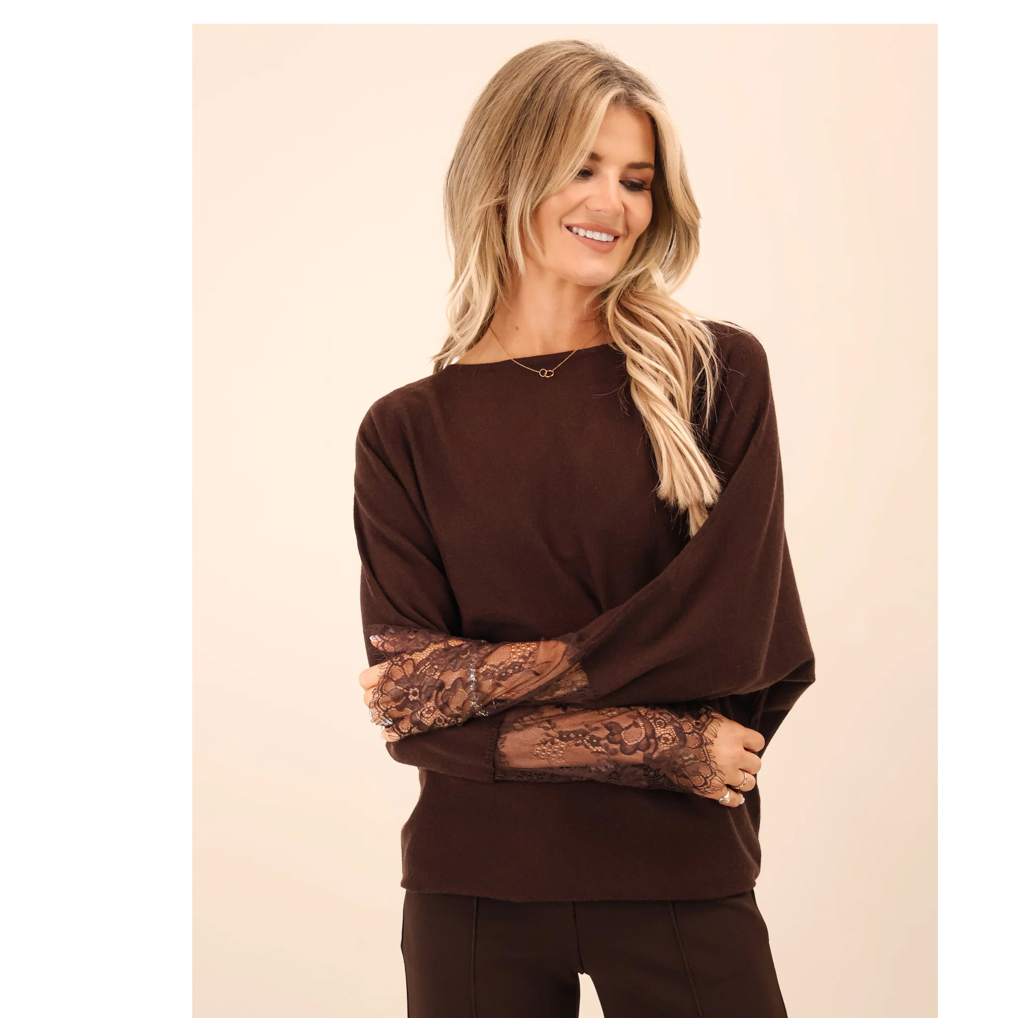 Kate & Pippa Blakely Chocolate Knit - Image 4