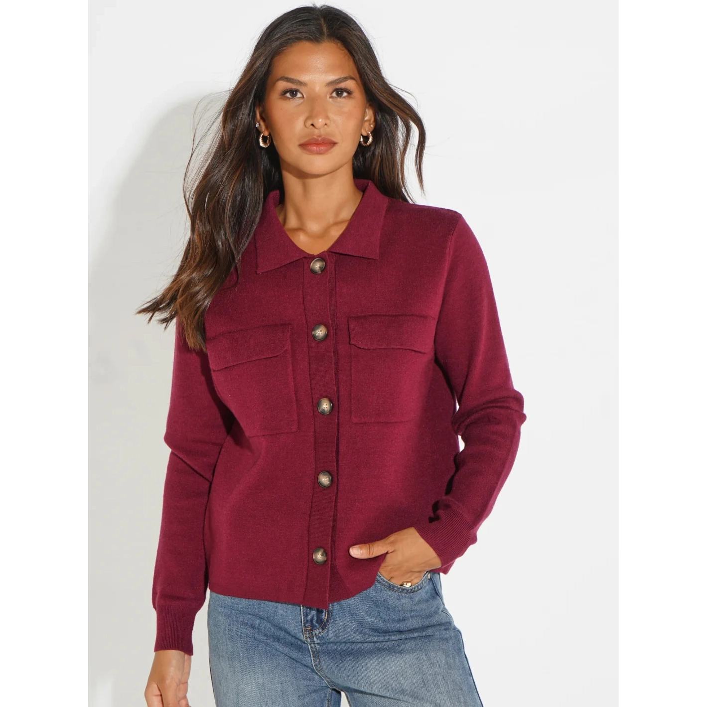 Kate & Pippa Burgundy Dani Knit