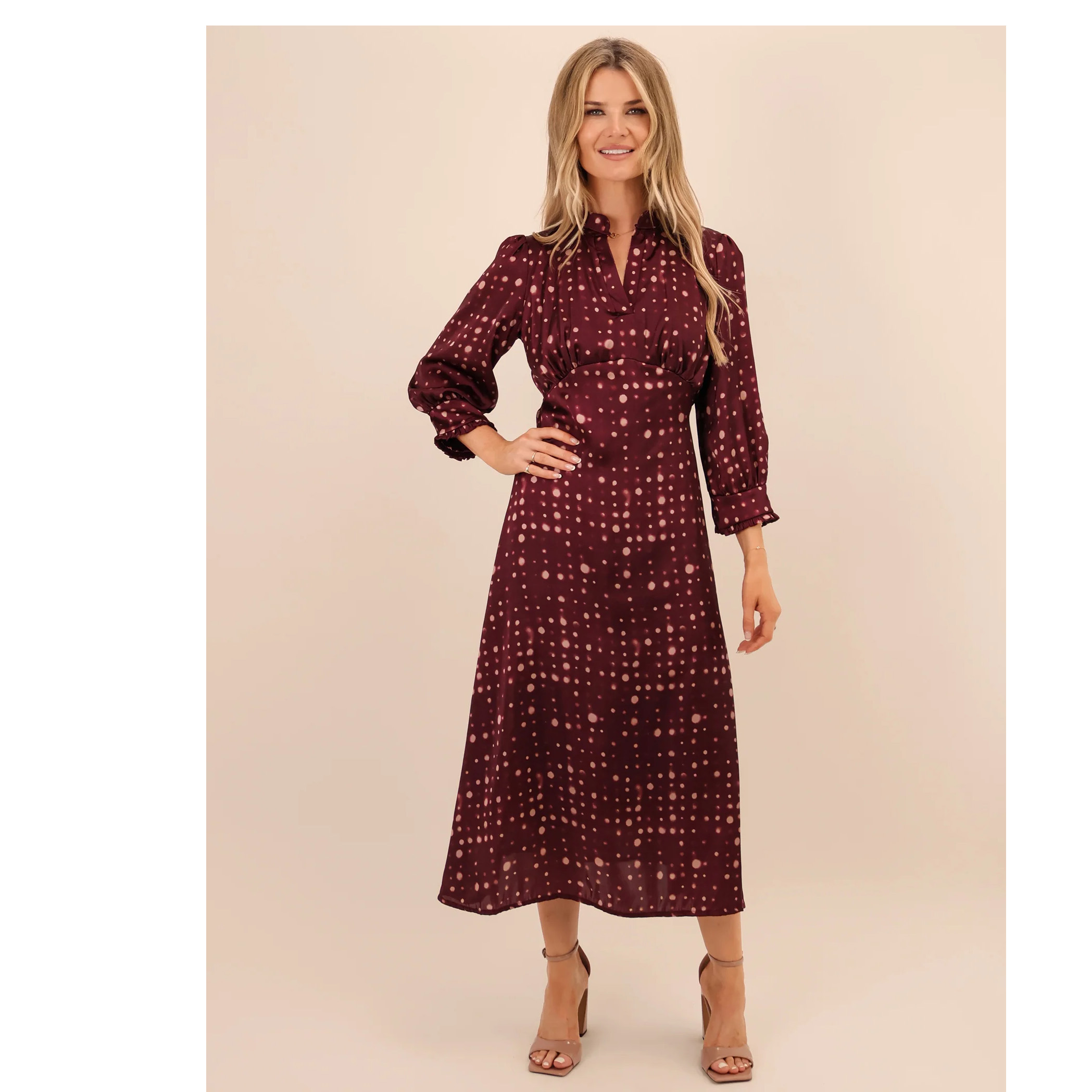 Kate & Pippa Burgundy Kimber Dress