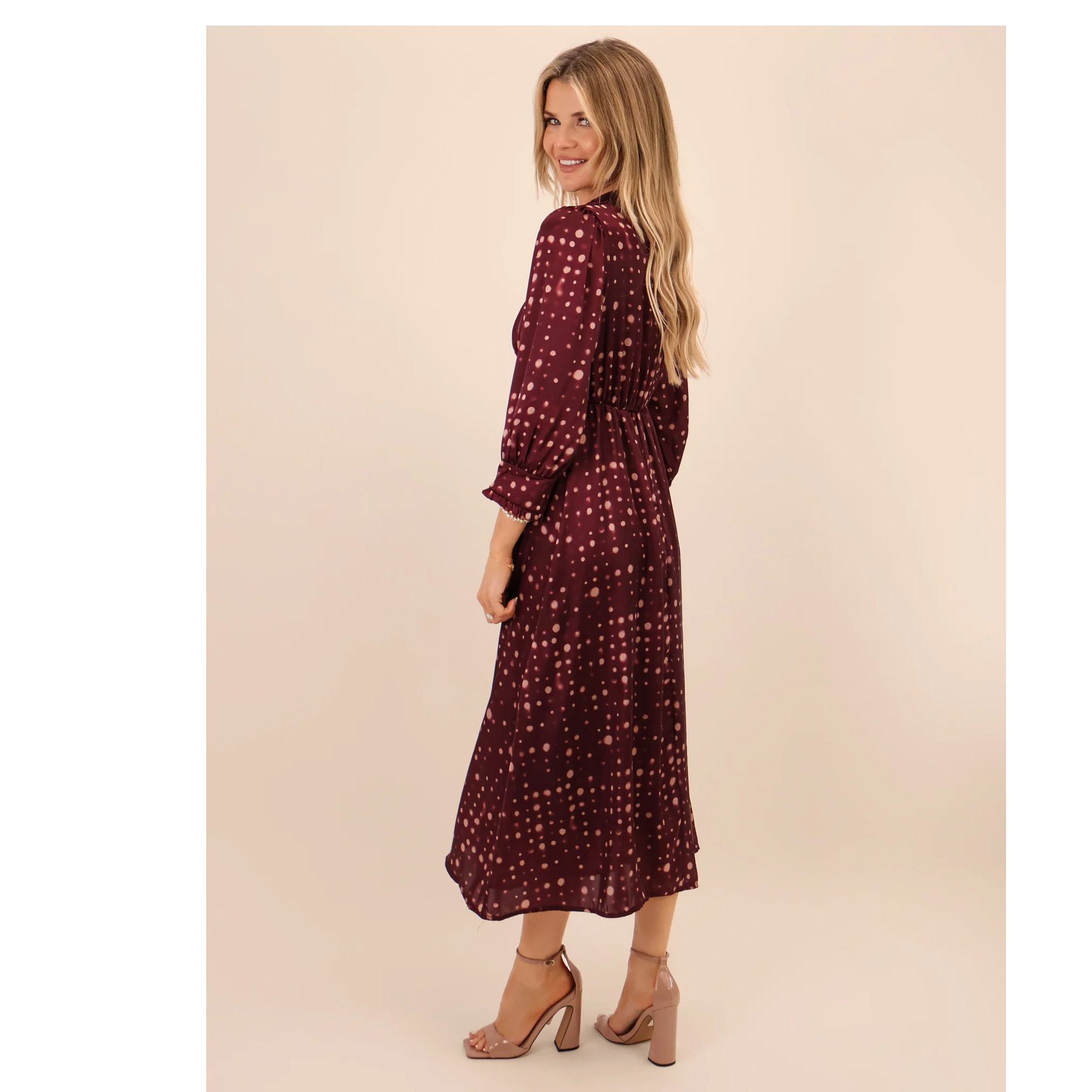 Kate & Pippa Burgundy Kimber Dress - Image 5
