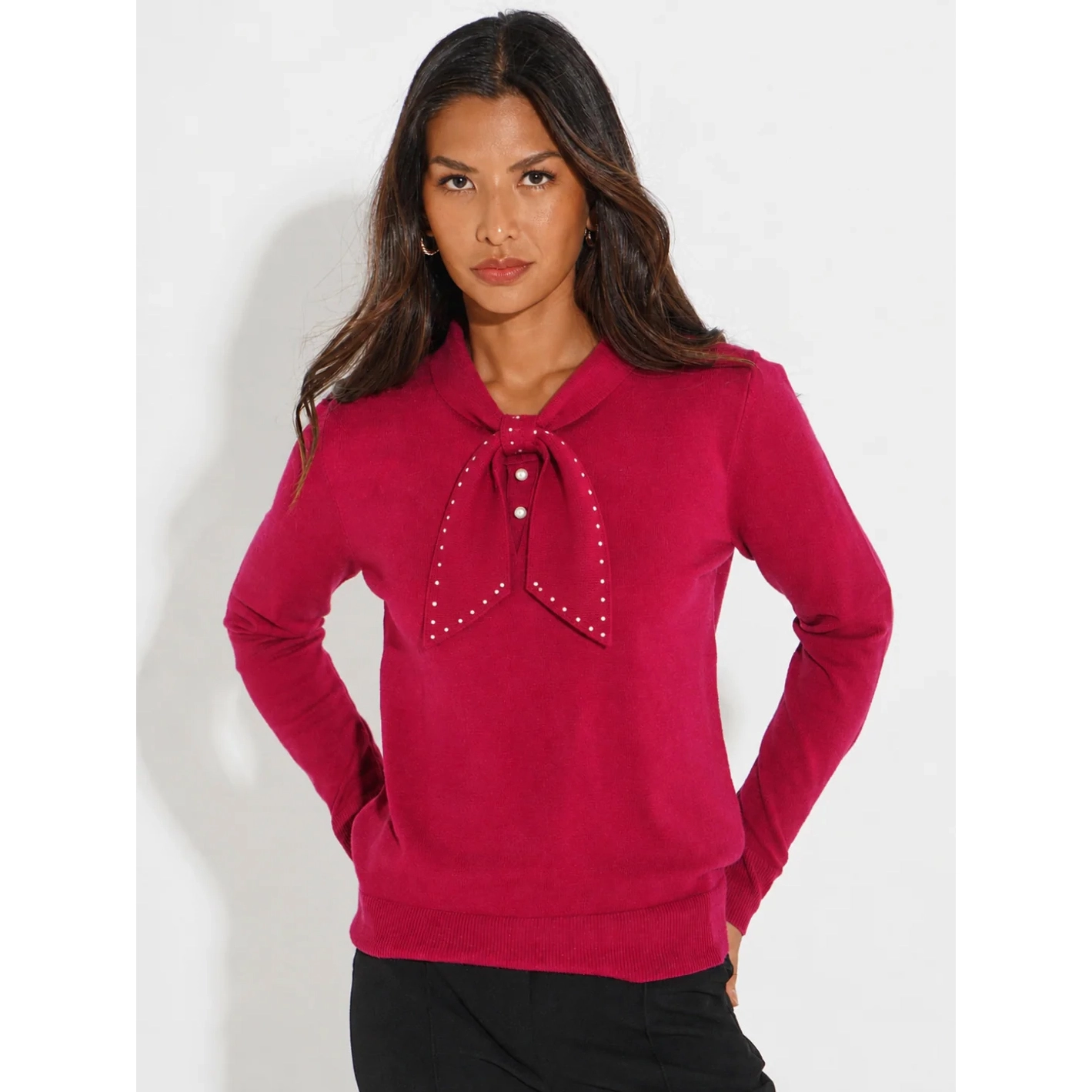 Kate & Pippa Presley Magenta Knit