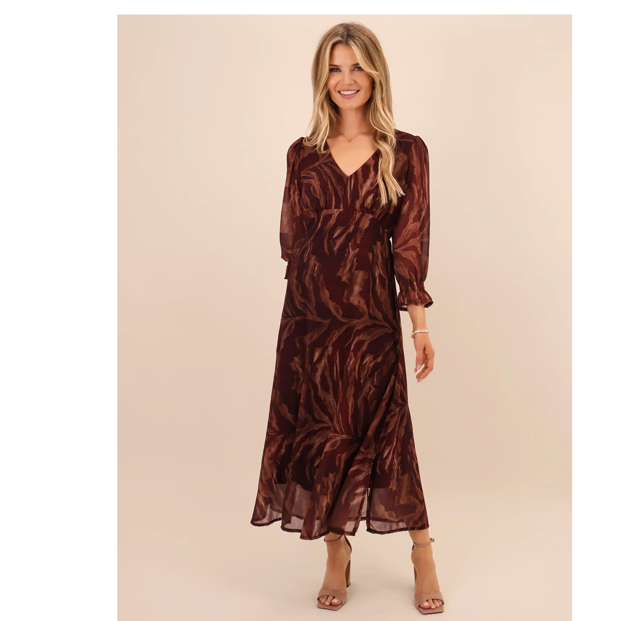 Kate & Pippa Streasa Burgundy Dress