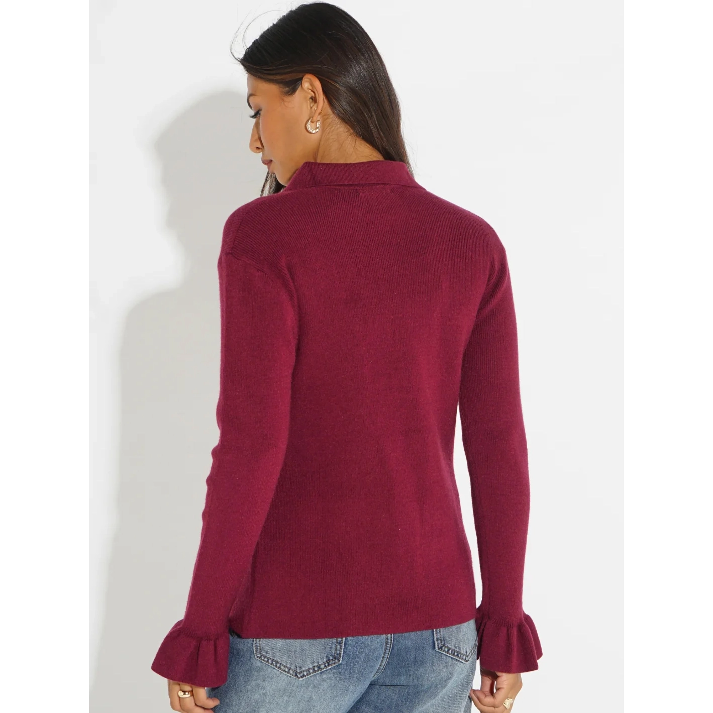 Kate & Pippa Burgundy Knit - Image 5