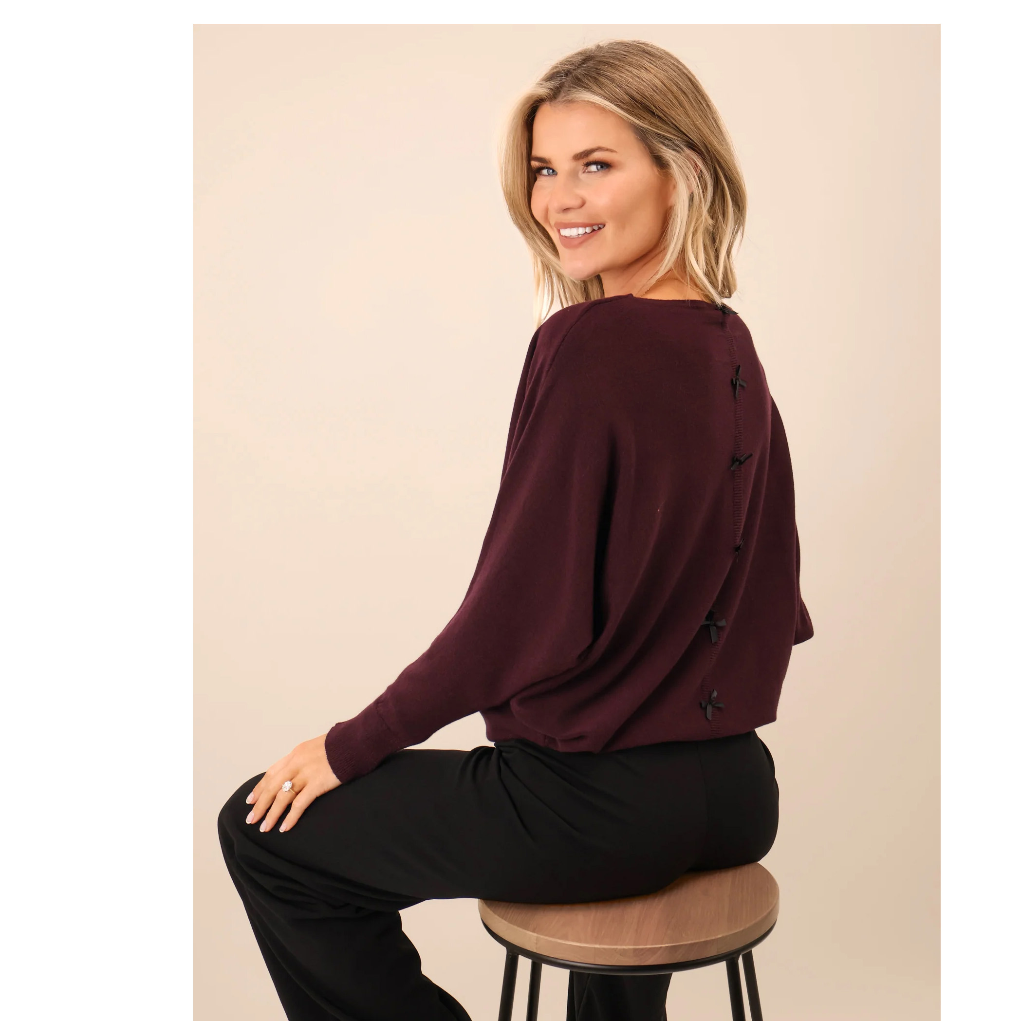 Kate & Pippa Venice Burgundy Knit