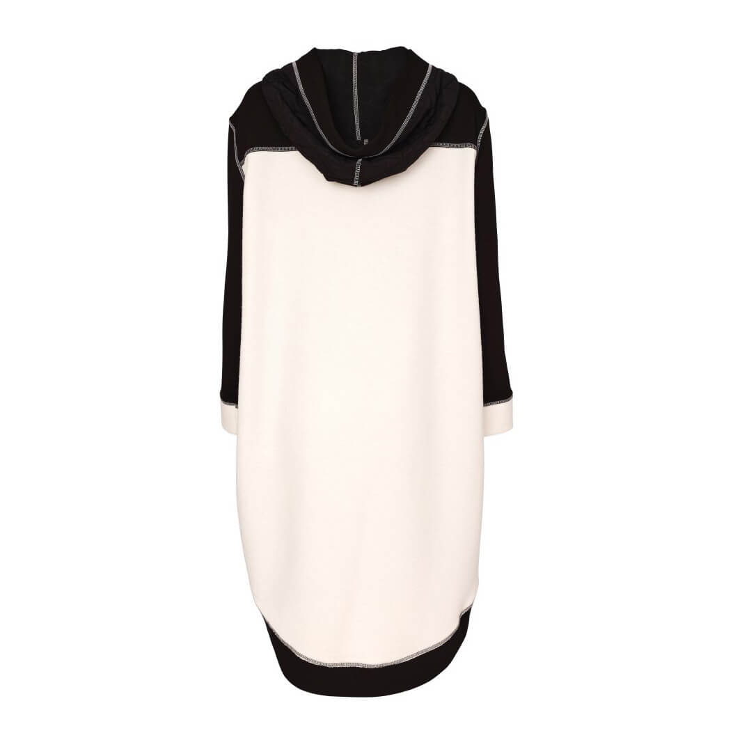 Two Tone Hooded Coat - Image 4