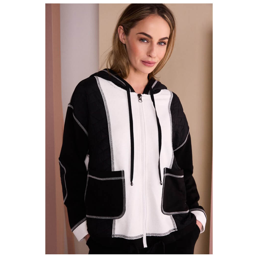 Naya Two Tone Hooded Jacket - Image 3