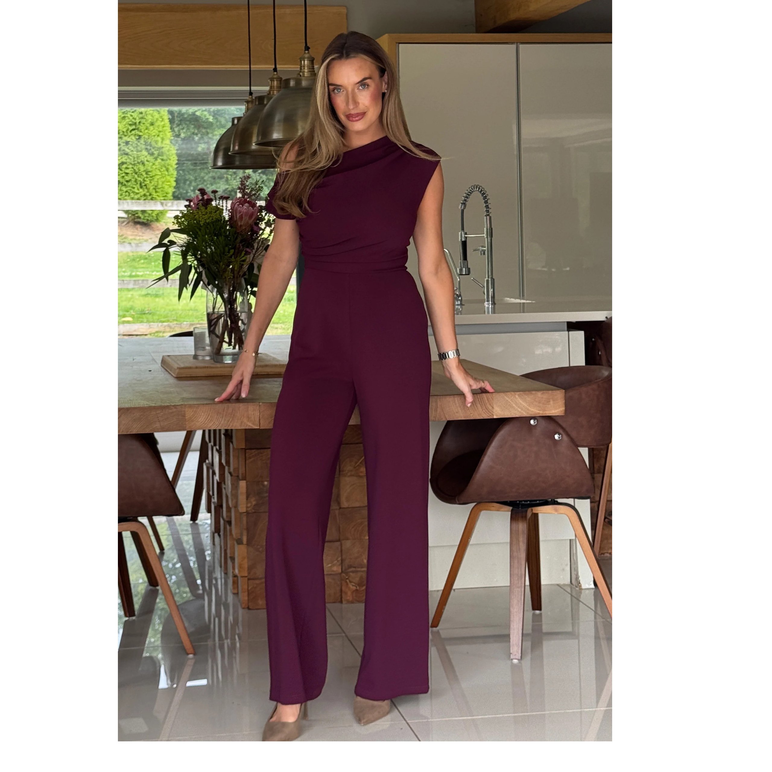 Girl In Mind Donna Plum Jumpsuit
