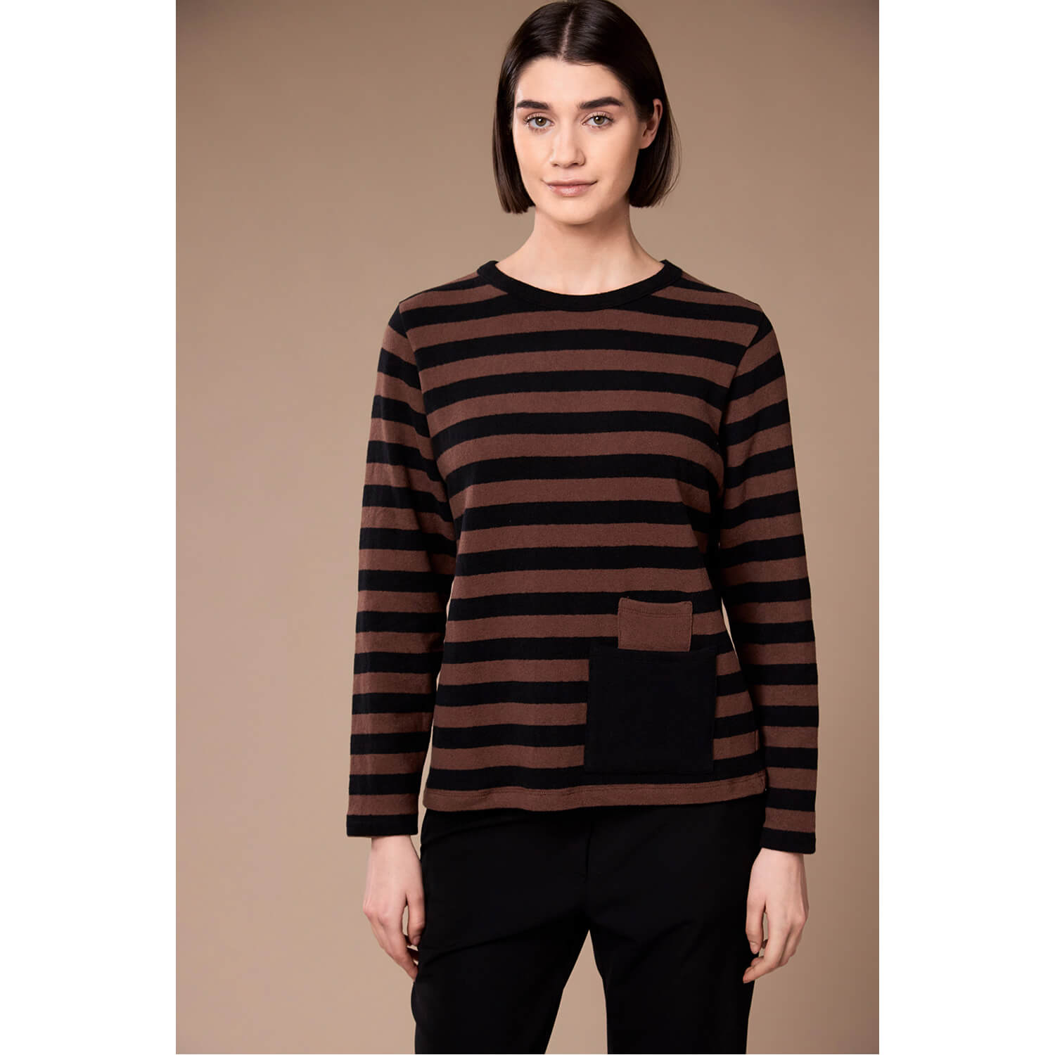 Peruzzi Brown Stripe Knit