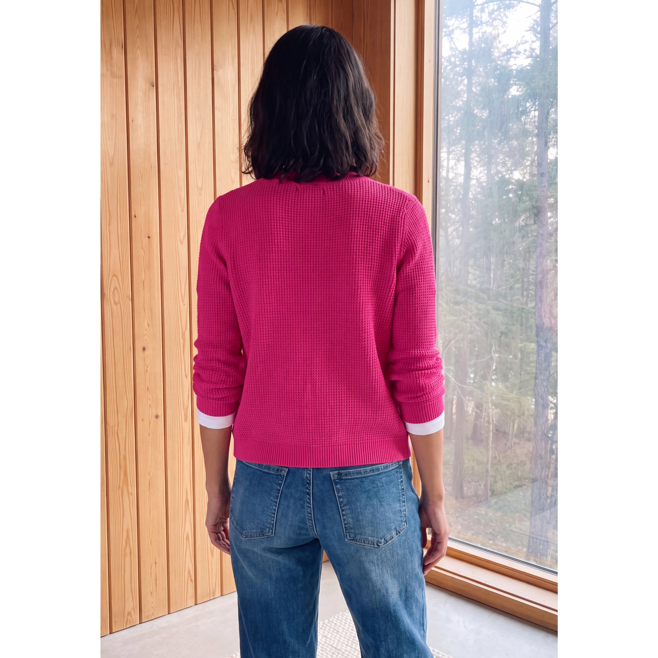 Cecil cardigan with round neck and button placket - Image 2