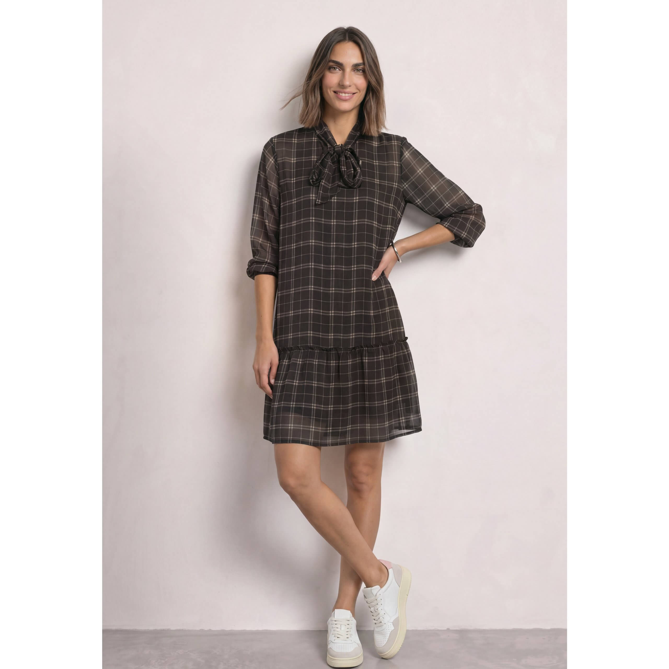 Street One Knee-length Tunic Dress With Bow Detail