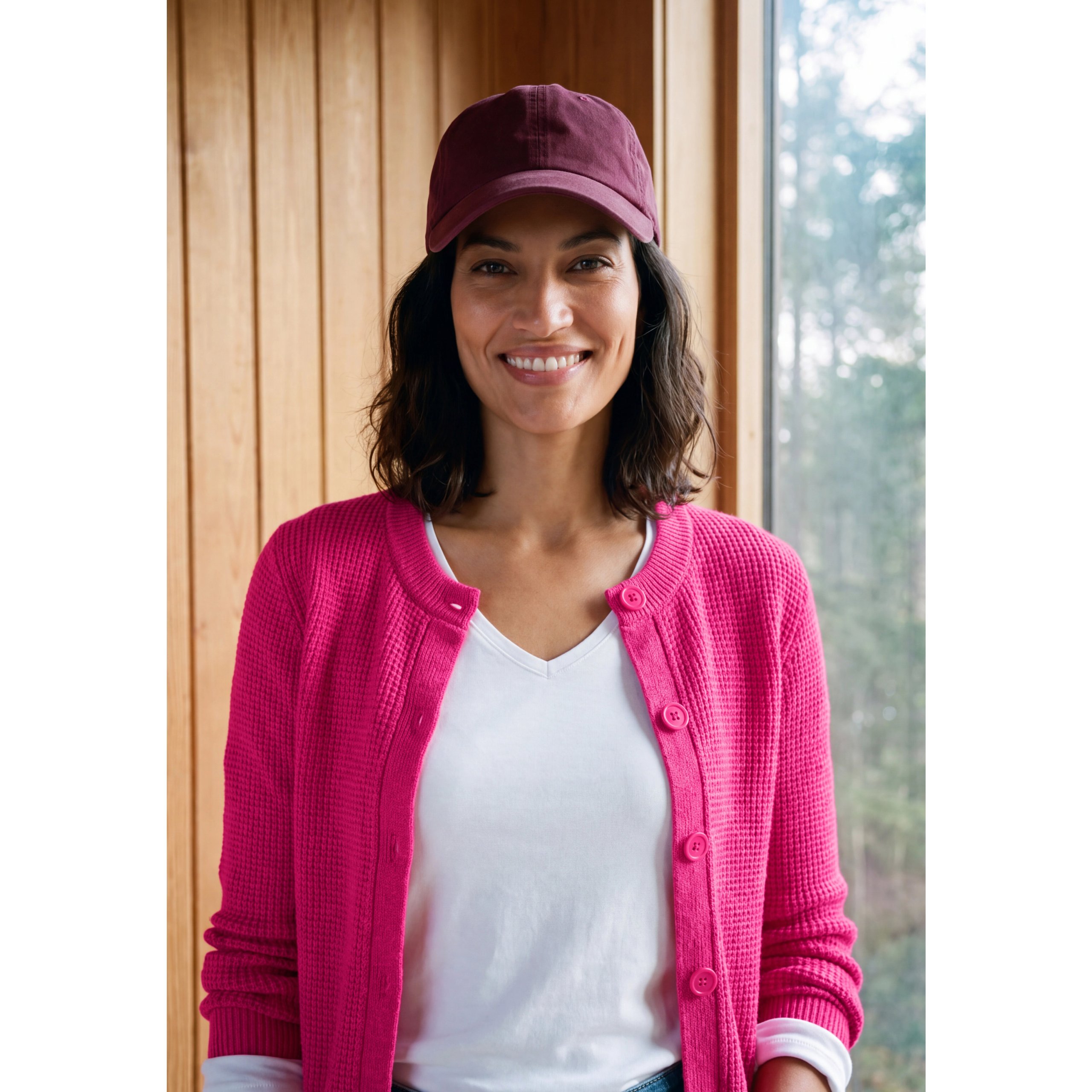 Cecil cardigan with round neck and button placket - Image 6