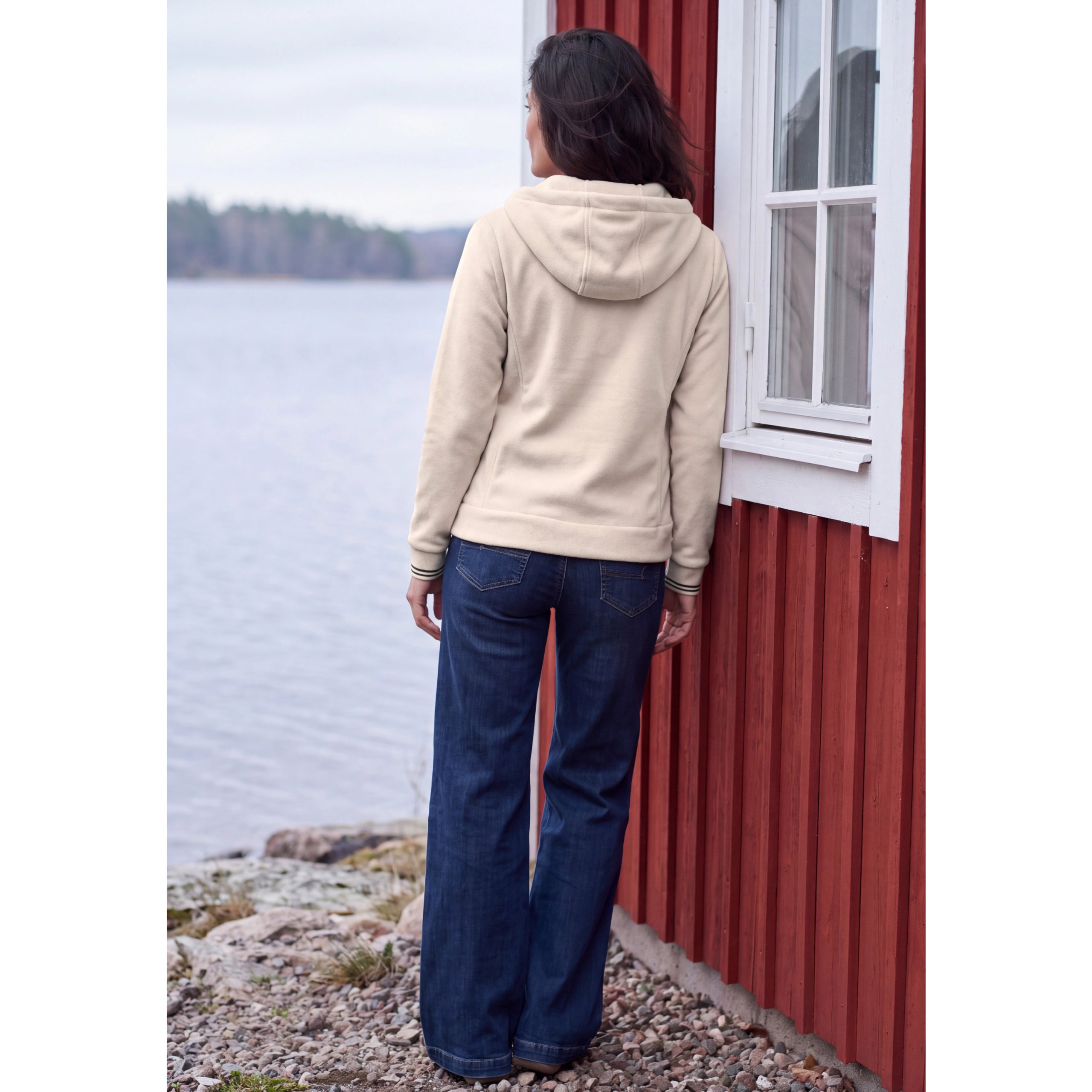 Cecil cashmere beige fleece hoody - Image 2