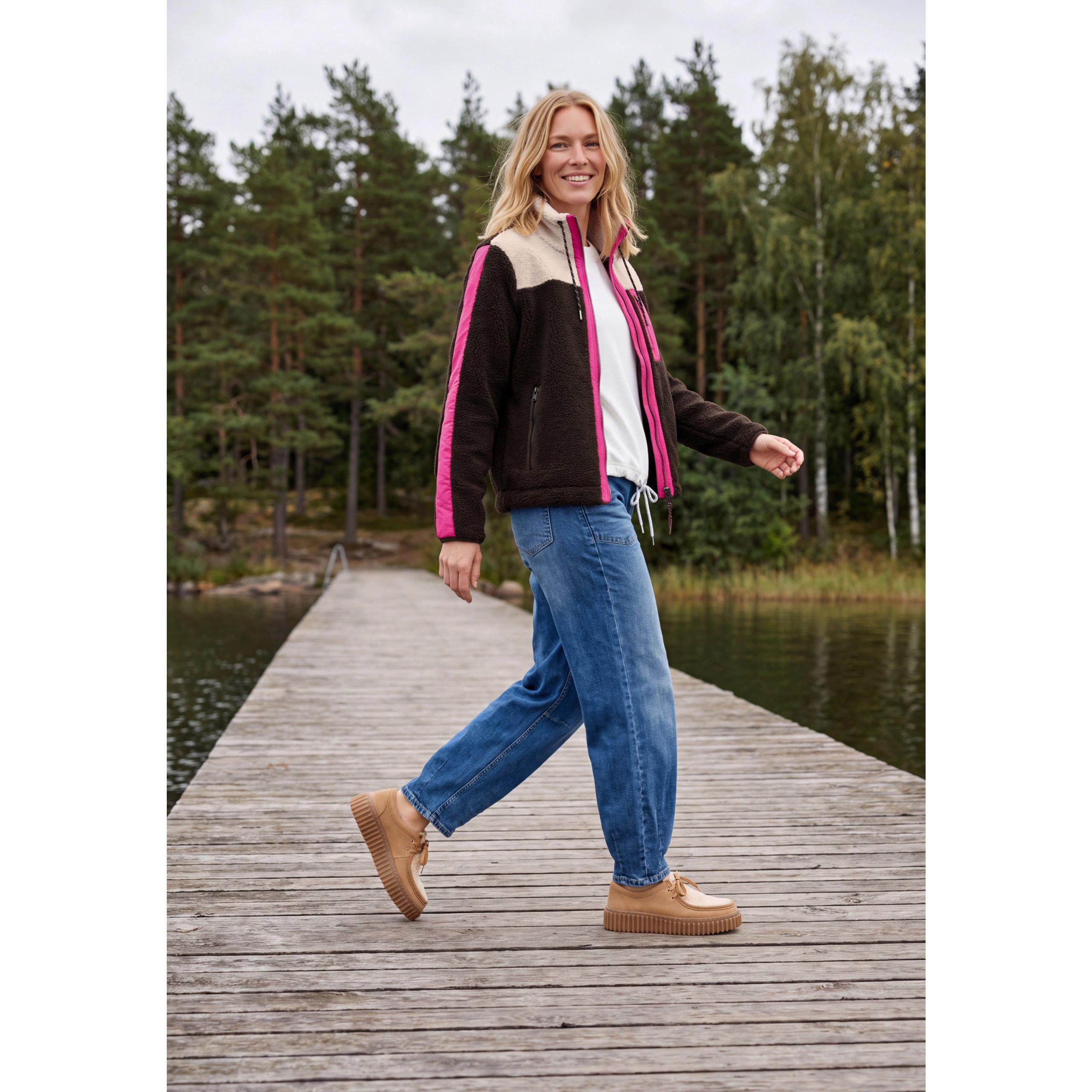 Cecil teddy jacket with softshell details - Image 3